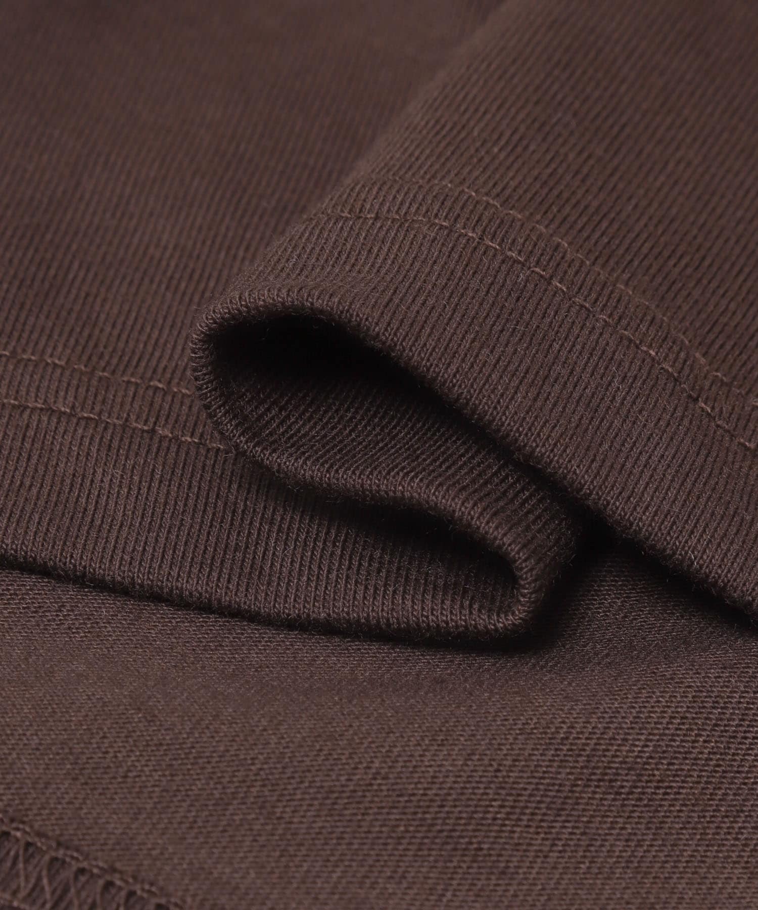 ワンポイント刺シュウロンTシャツ BRN Free