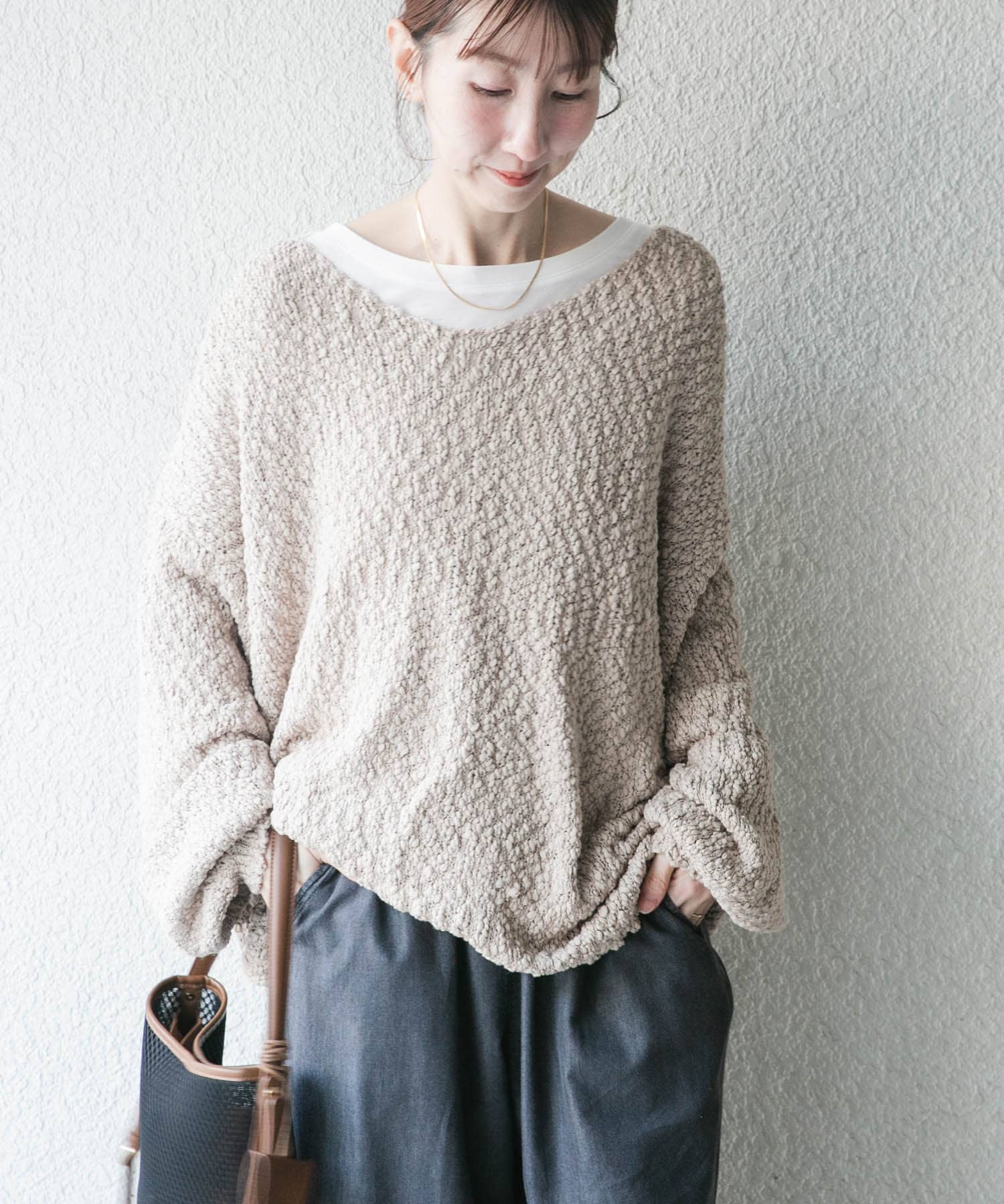 『イージーケア』インナーセットＶネックニット