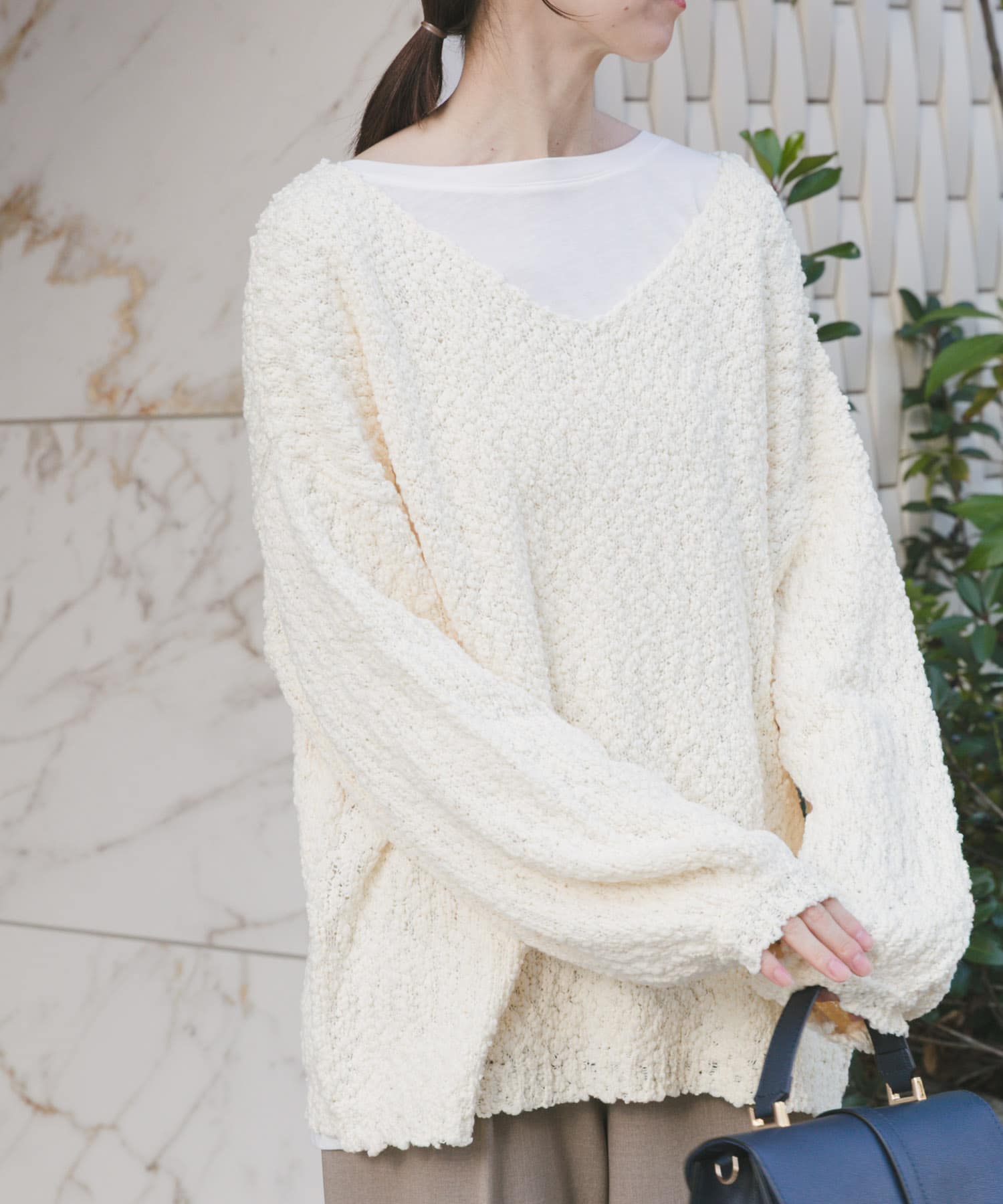 『イージーケア』インナーセットＶネックニット