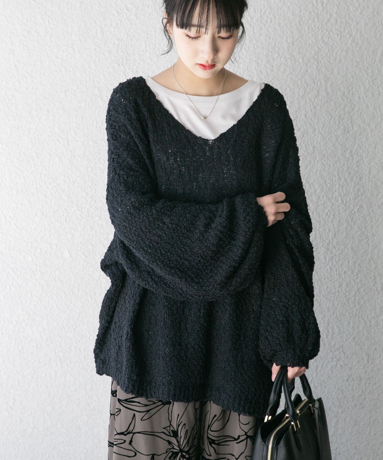 『イージーケア』インナーセットＶネックニット