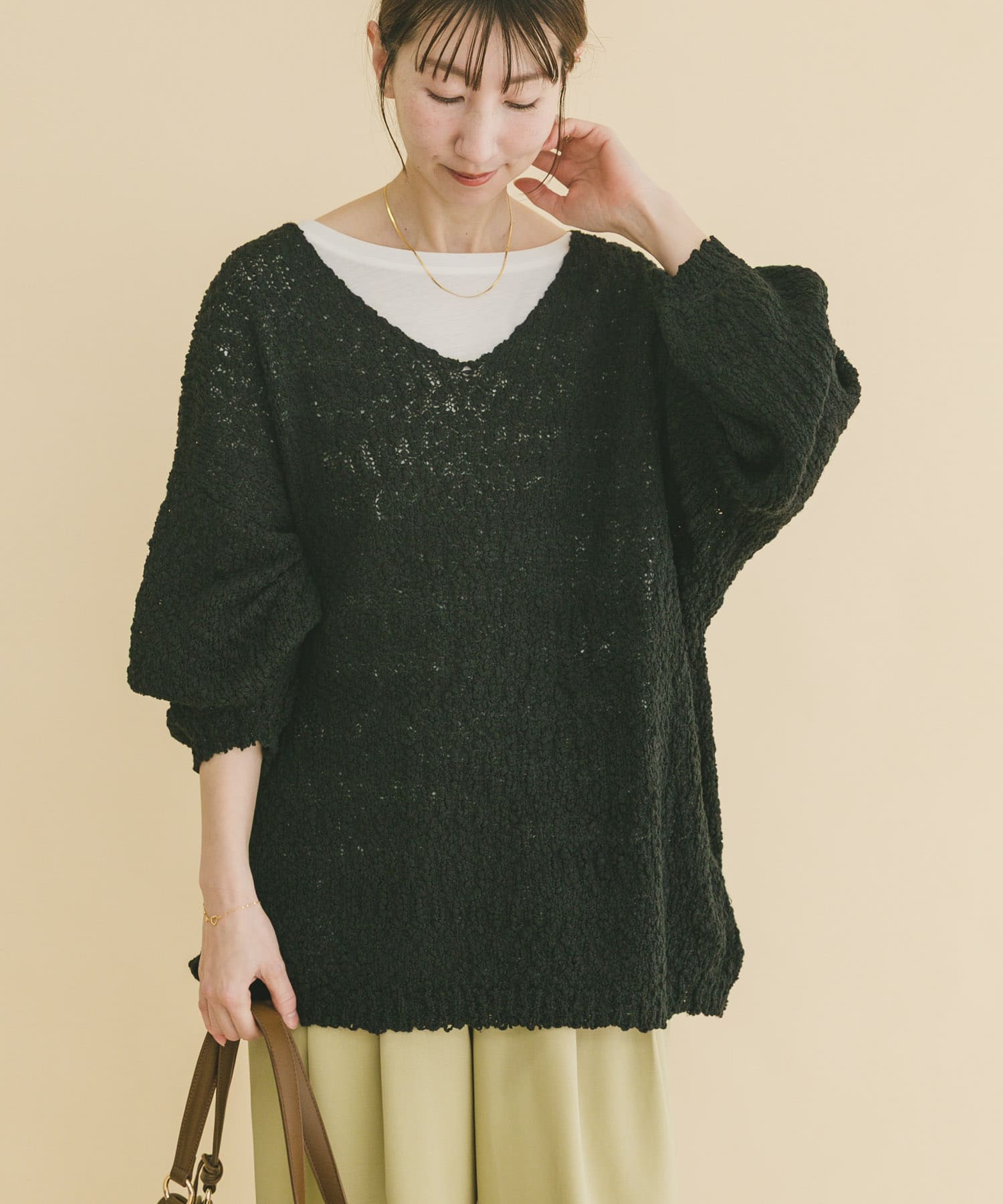 『イージーケア』インナーセットＶネックニット