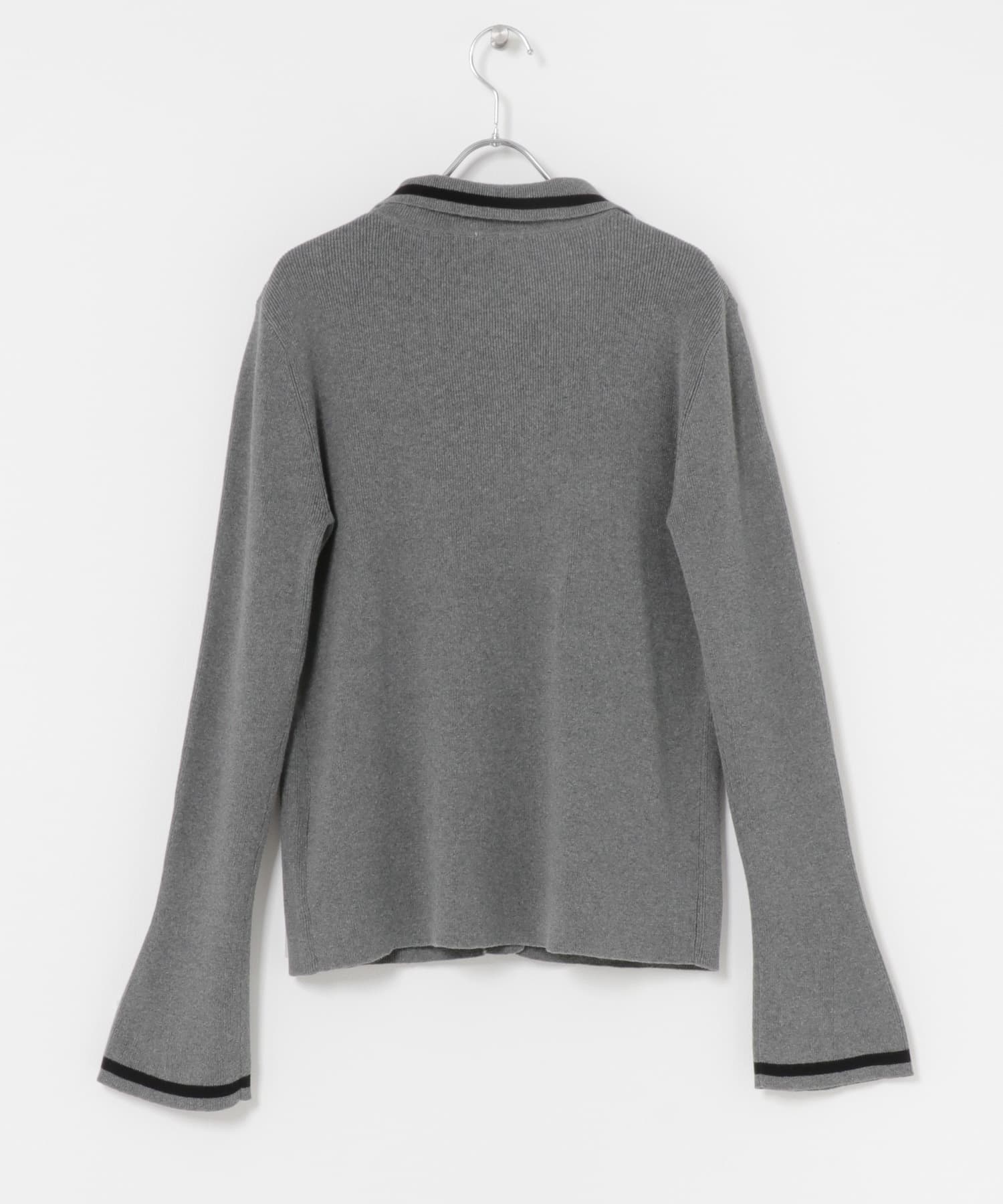 配色ポロニット GRY Free