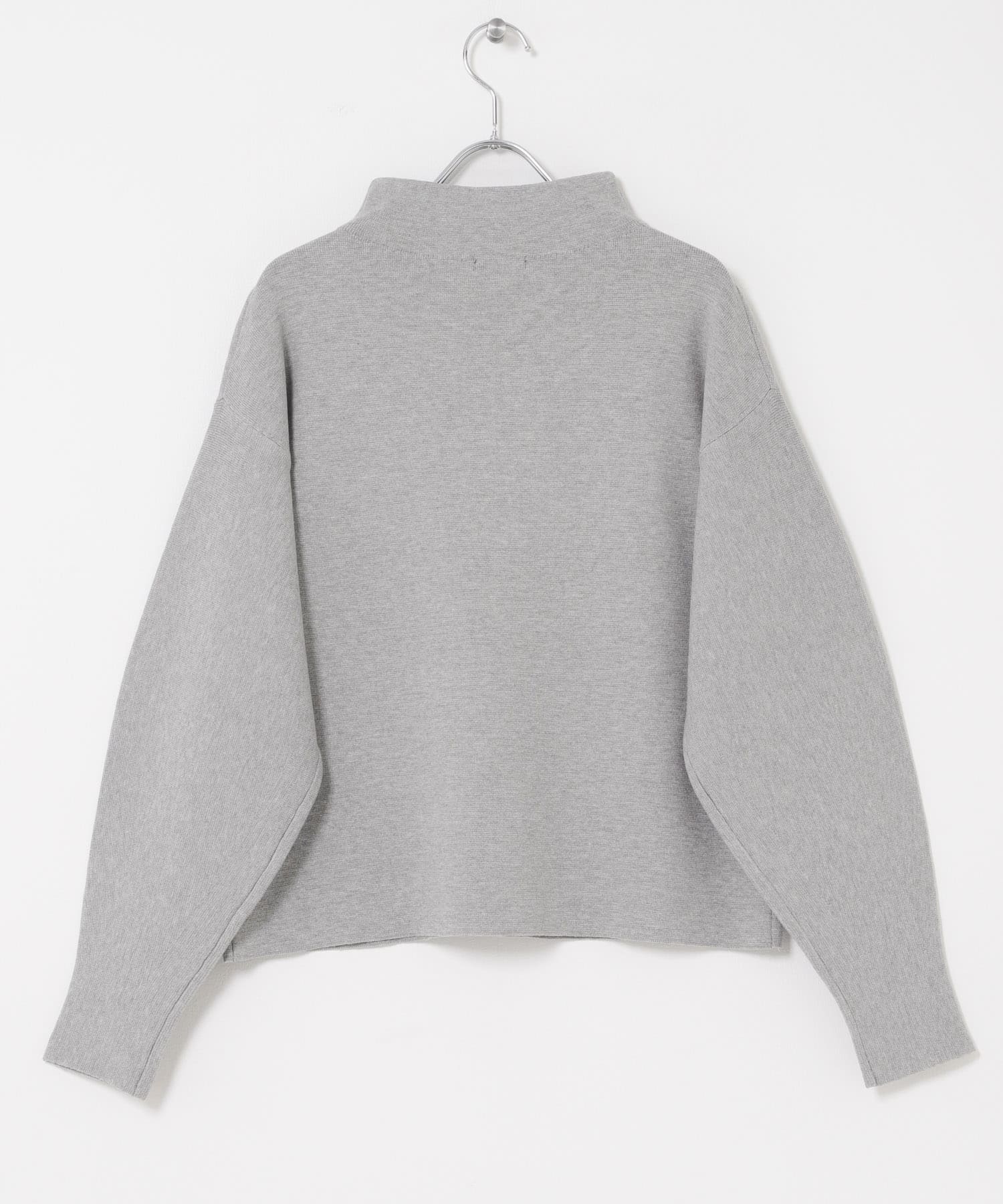 ボトルネックニットプルオーバー GRY Free
