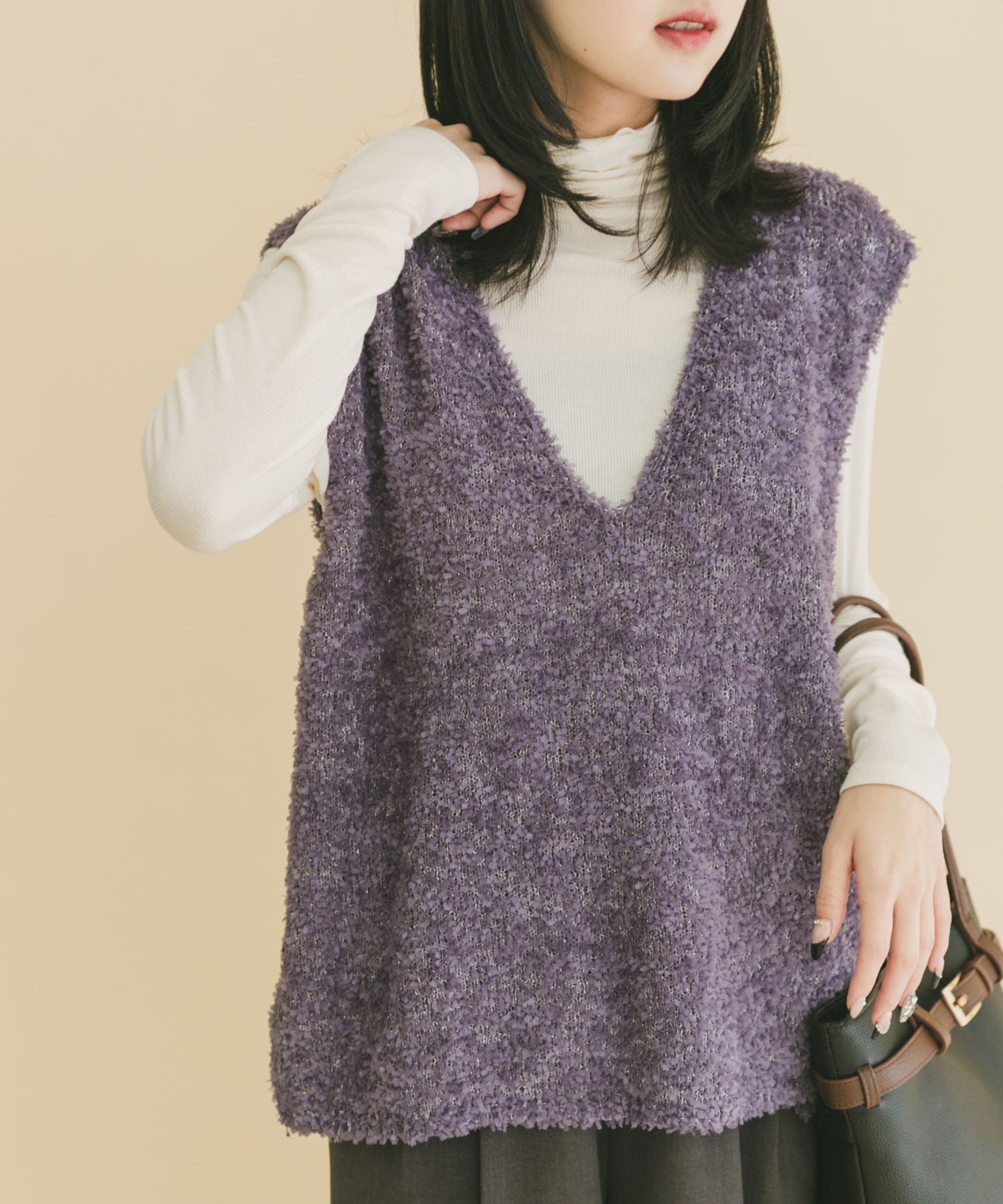 リボンヤーンベスト