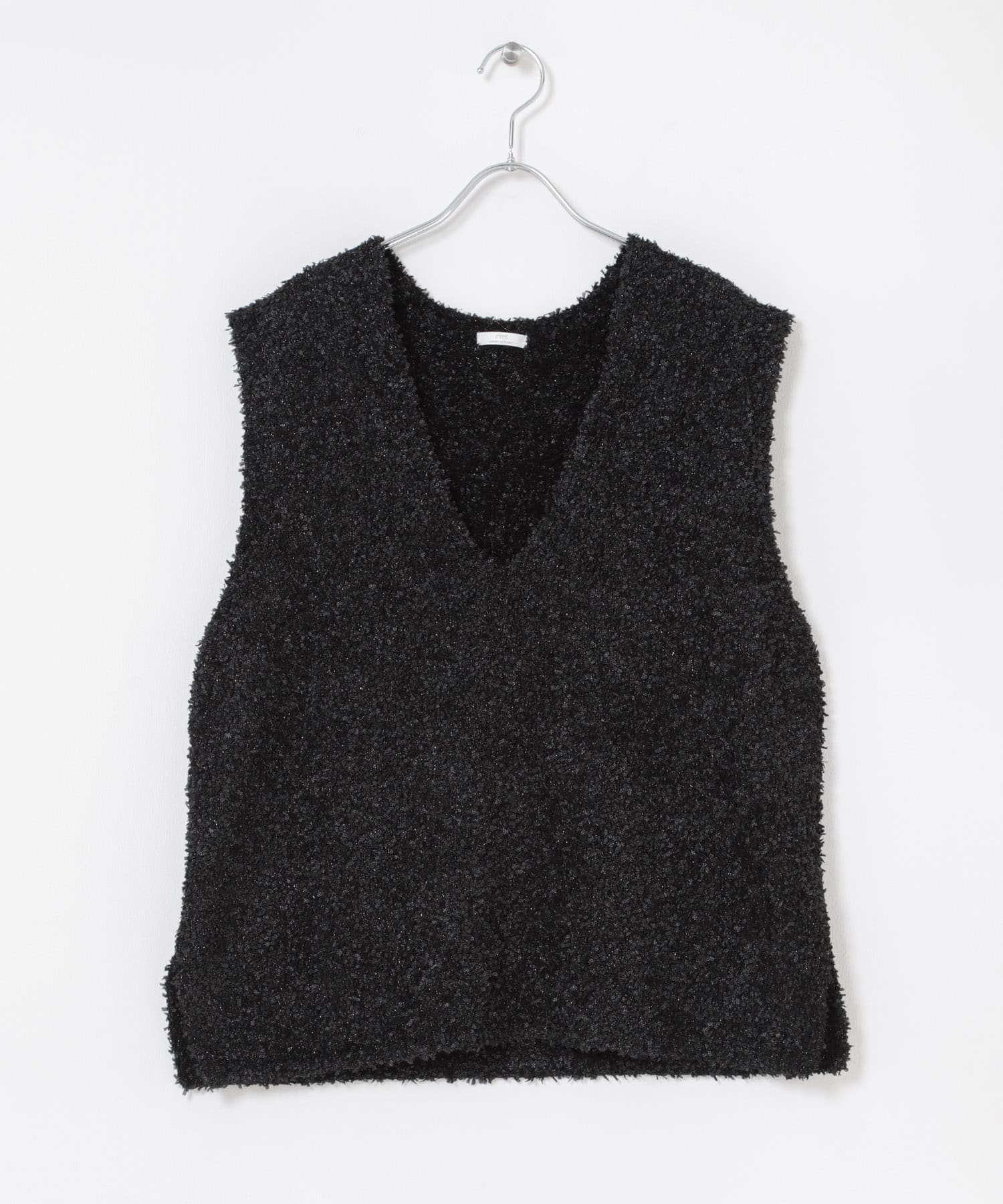 リボンヤーンベスト BLK Free