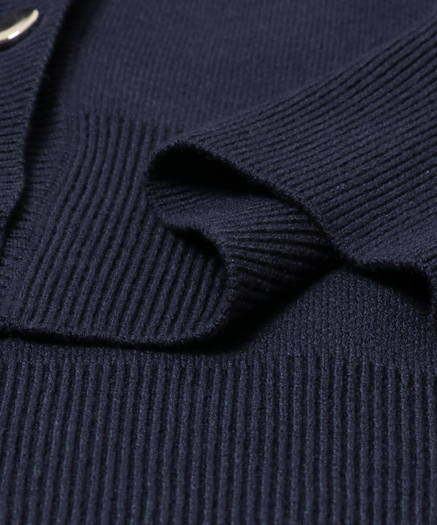 スウェットライクVネックカーデ NVY Free