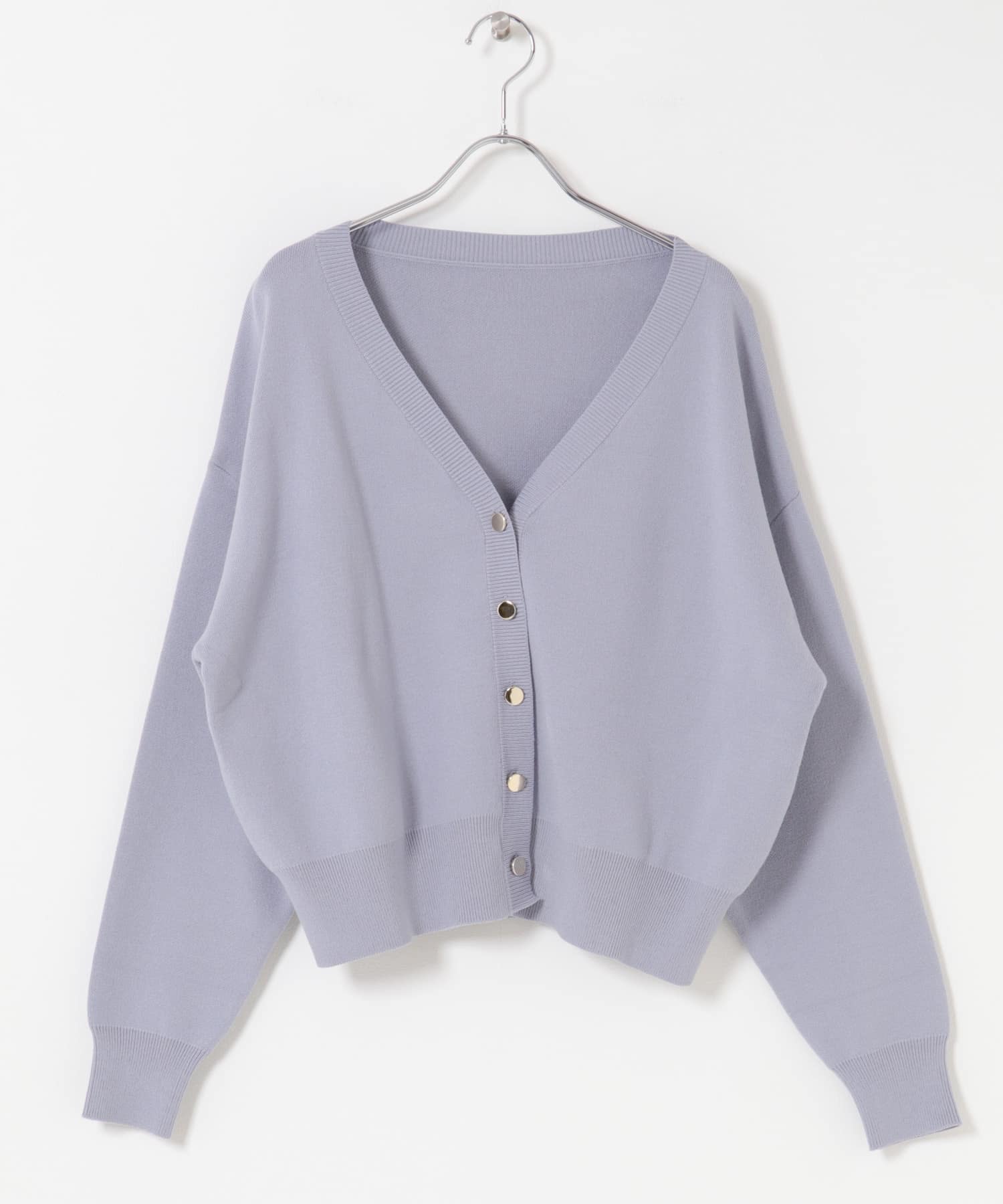 『イージーケア』スウェットライクVネックカーディガン(楽着シリーズ) LVD Free