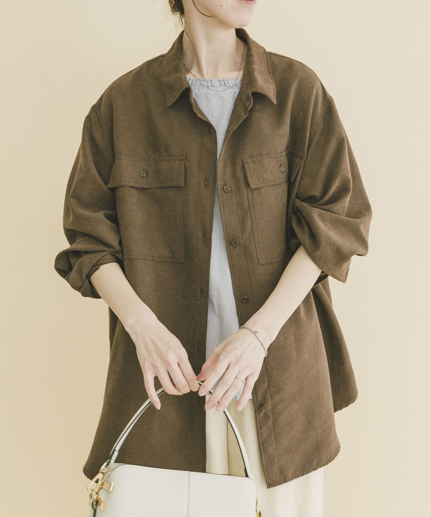 ピーチスキンシャツ