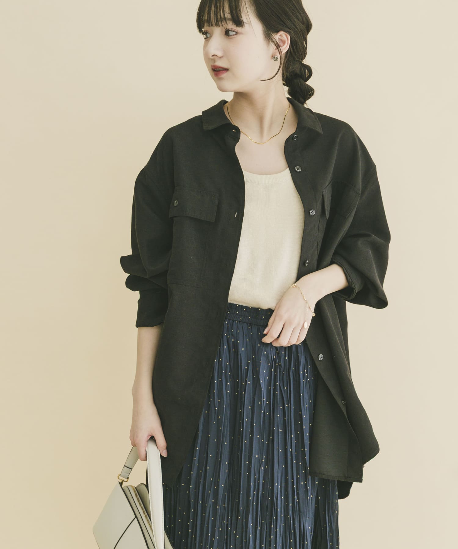 ピーチスキンシャツ