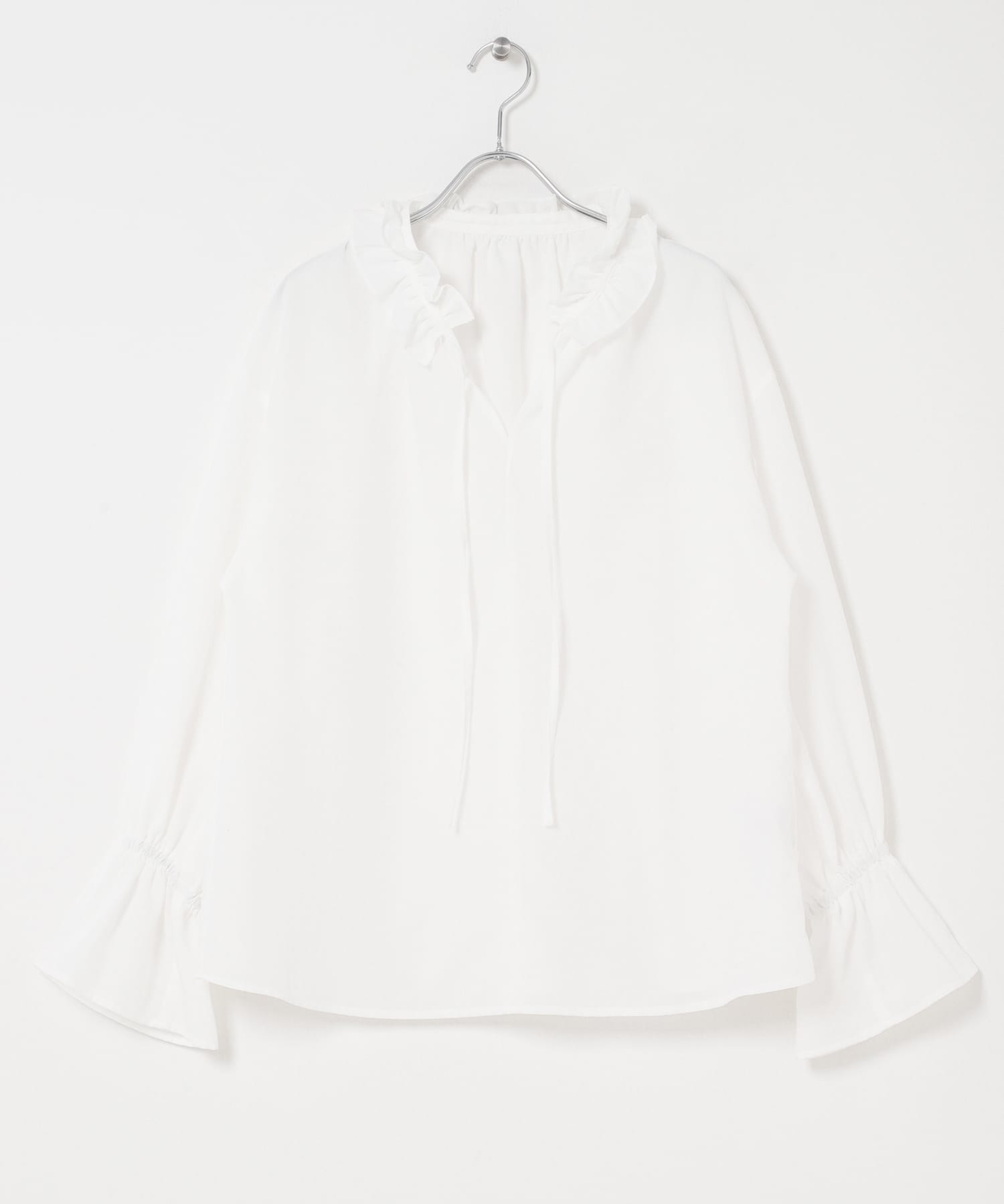 『イージーケア』フリルカラープルブラウス(楽着シリーズ) OFF Free