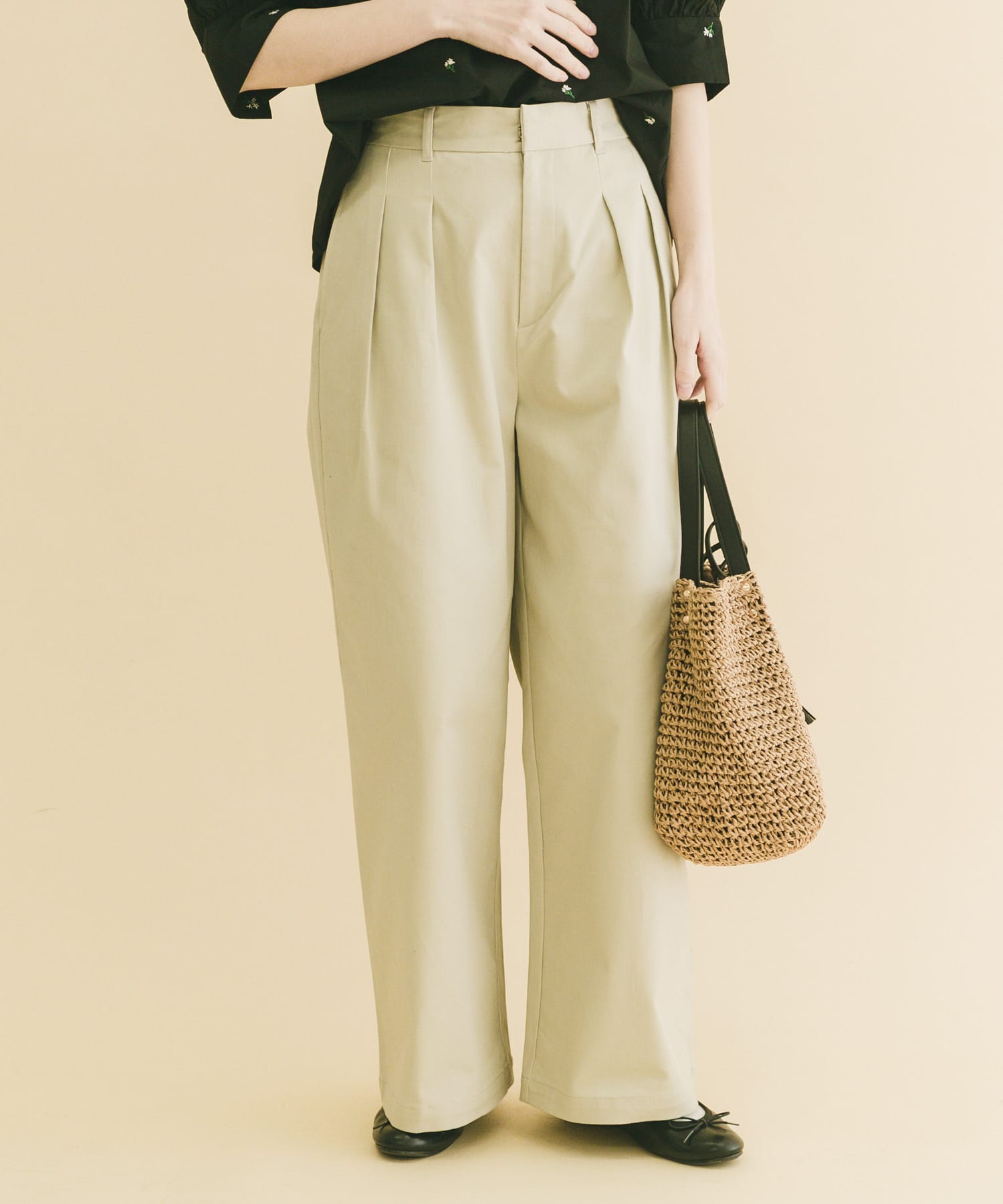 『イージーケア』ストレッチチノパンツ(楽着シリーズ)