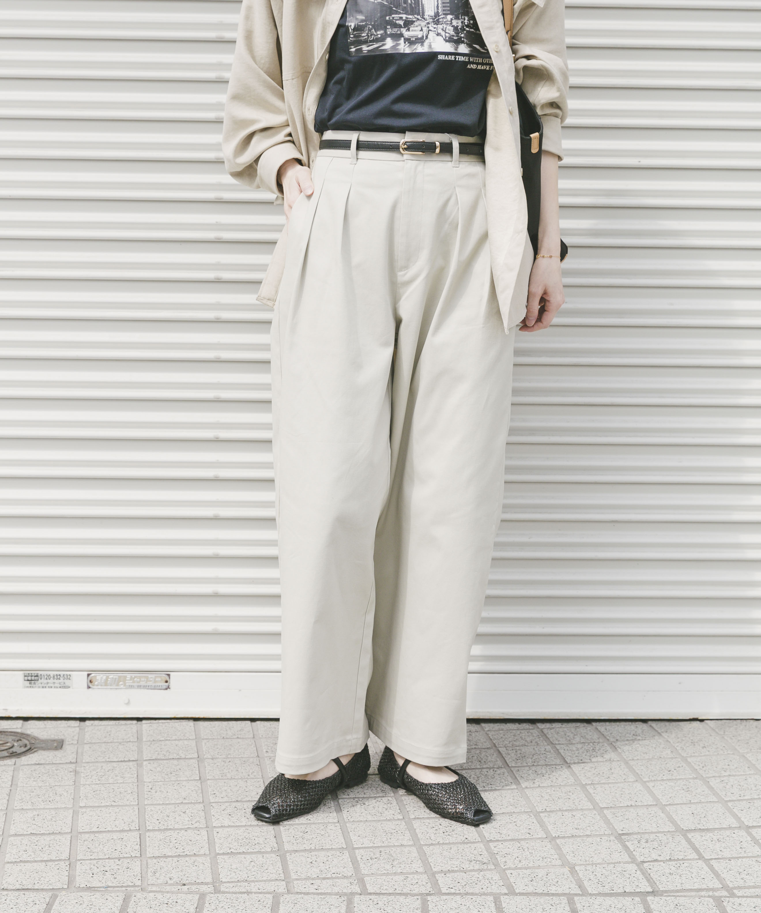 『イージーケア』ストレッチチノパンツ(楽着シリーズ)