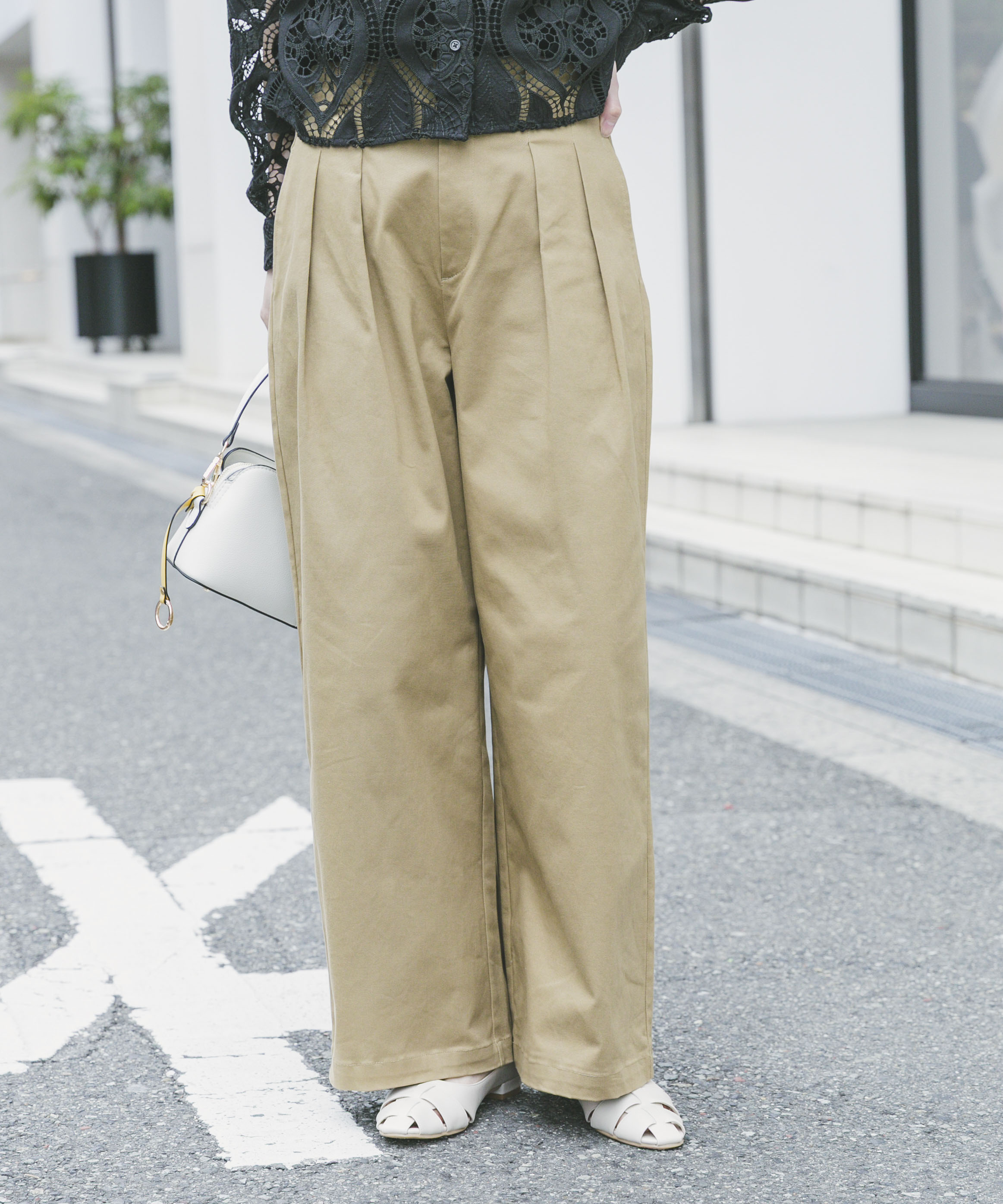 『イージーケア』ストレッチチノパンツ(楽着シリーズ)