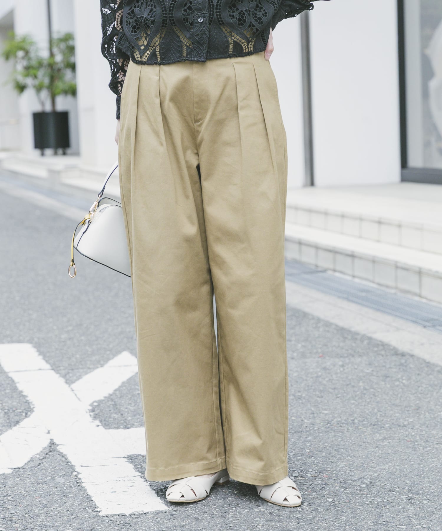 『イージーケア』ストレッチチノパンツ(楽着シリーズ)