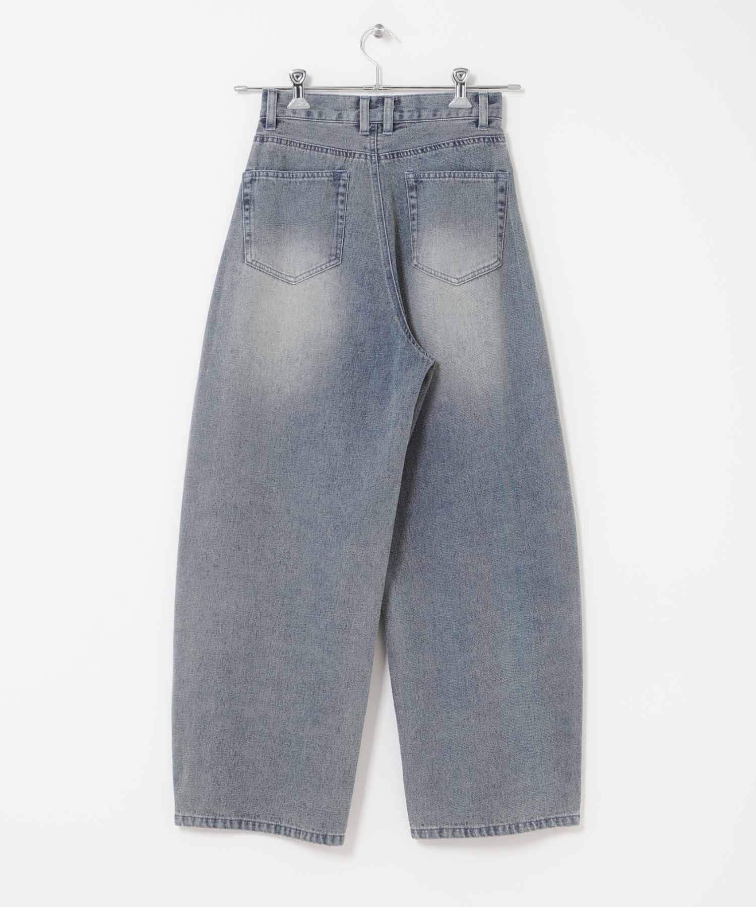 デニムコクーンパンツ WASHBLU S
