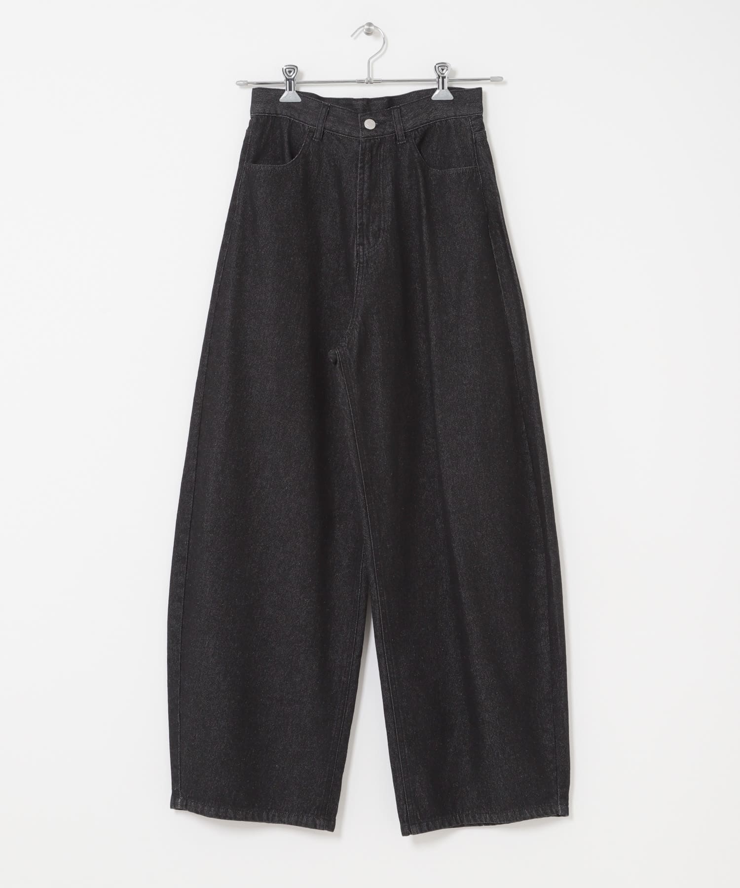 デニムコクーンパンツ BLK S