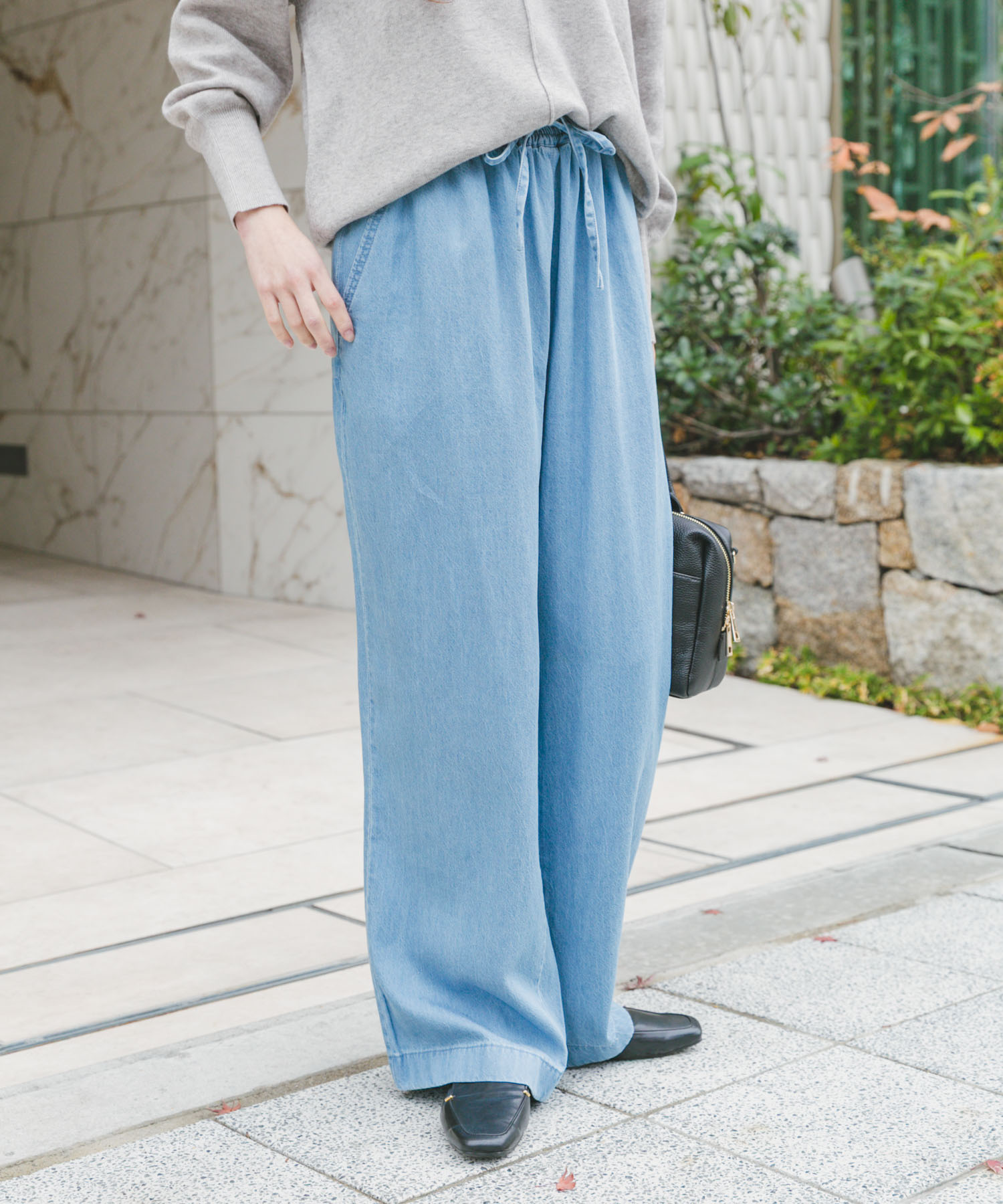 デニムイージーパンツ