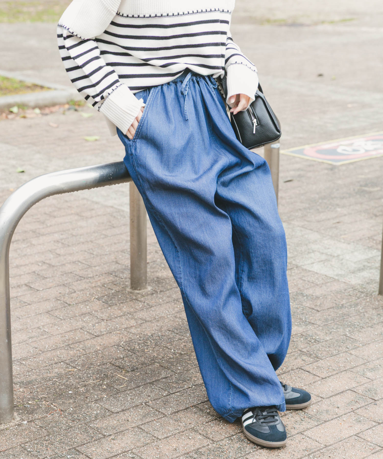 デニムイージーパンツ