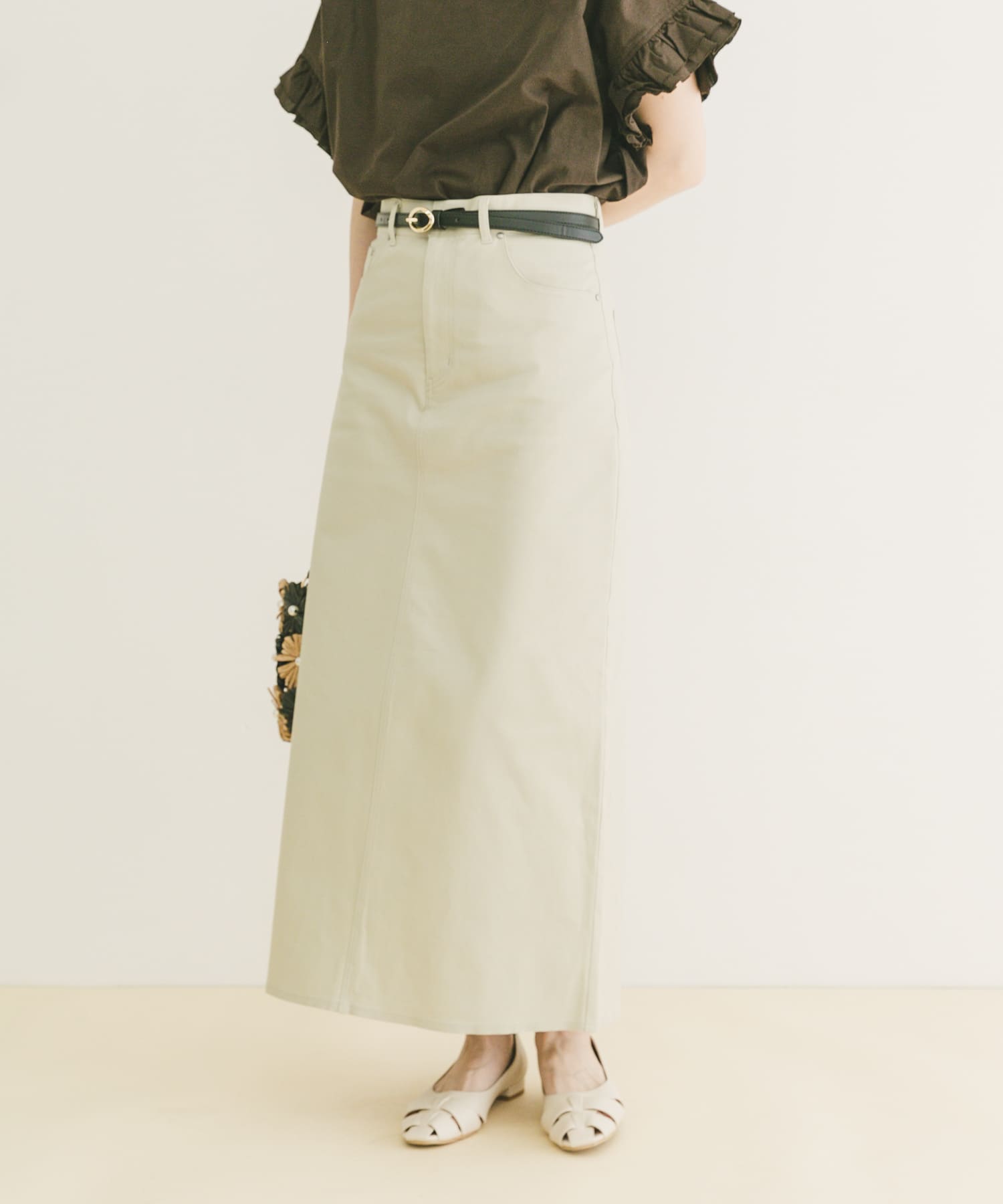 『イージーケア』ストレッチチノスカート(楽着シリーズ)