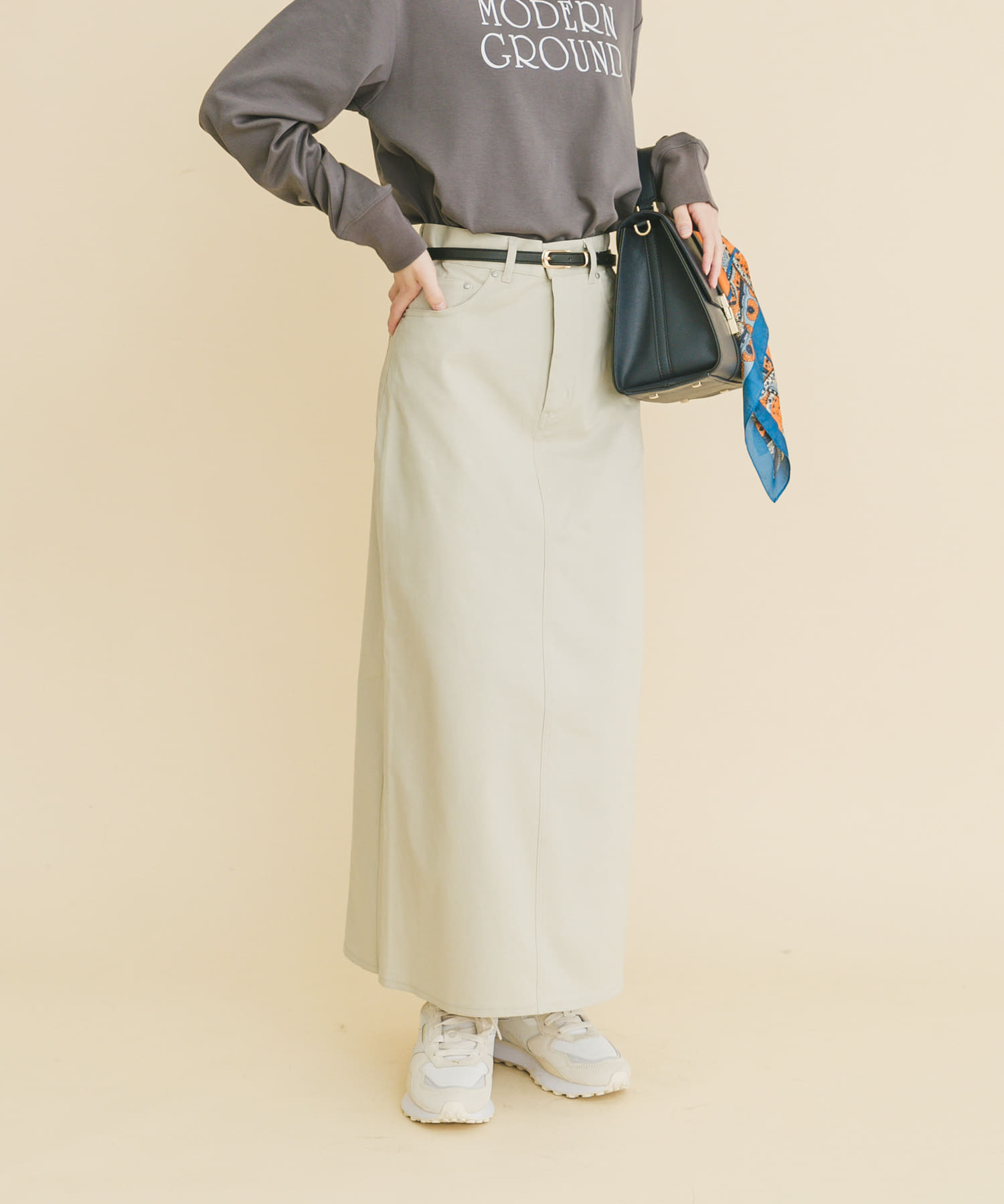 『イージーケア』ストレッチチノスカート