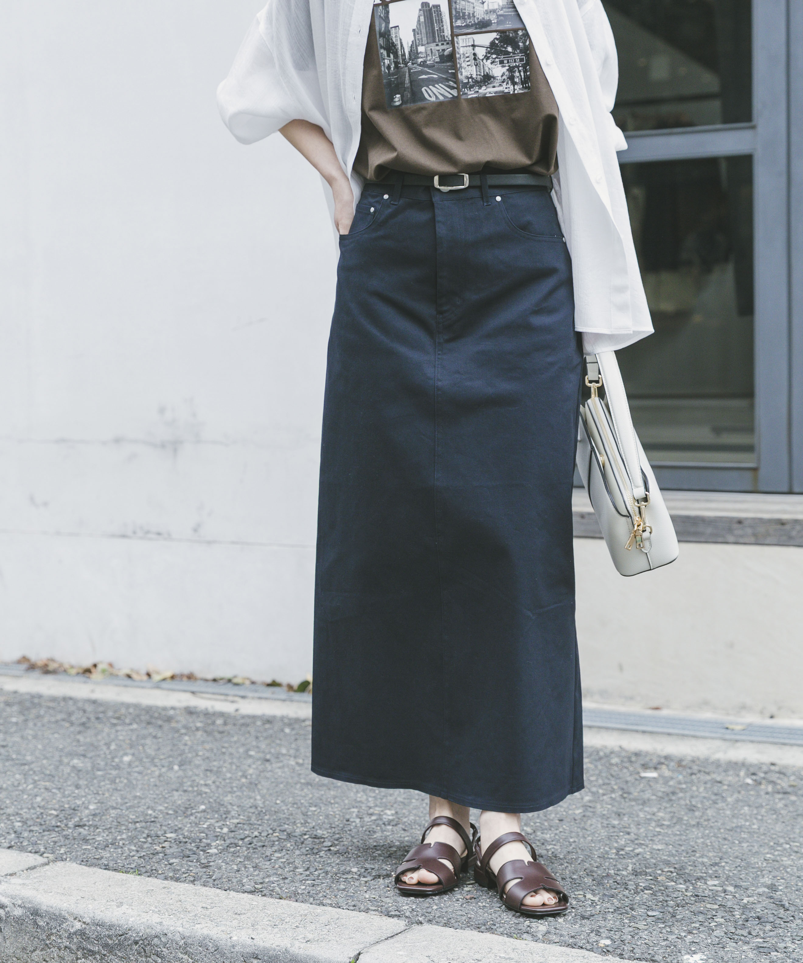 『イージーケア』ストレッチチノスカート(楽着シリーズ)