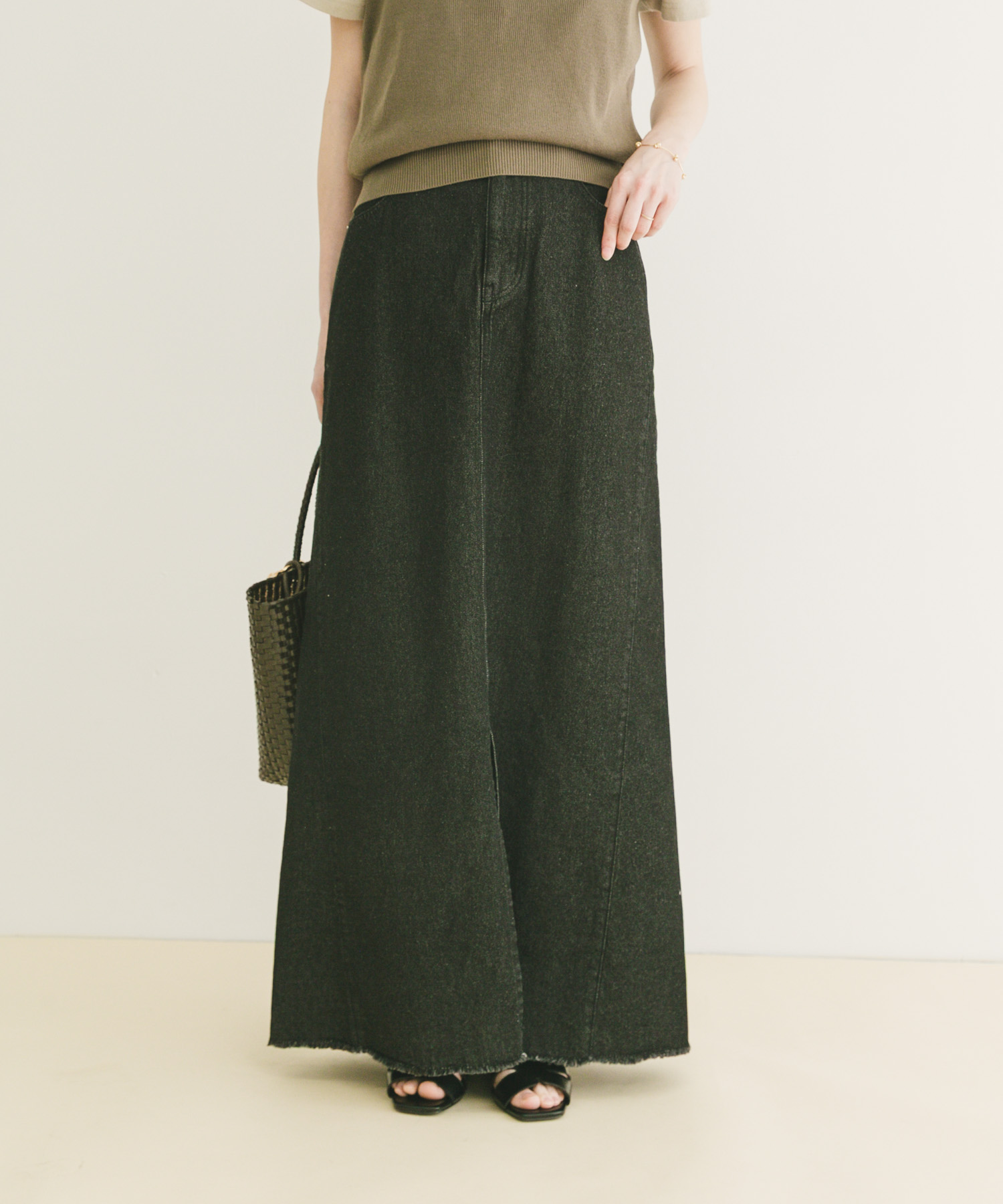 デニムロングスカート