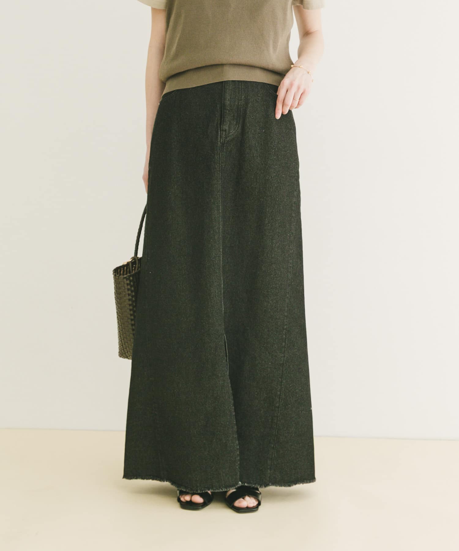 デニムロングスカート