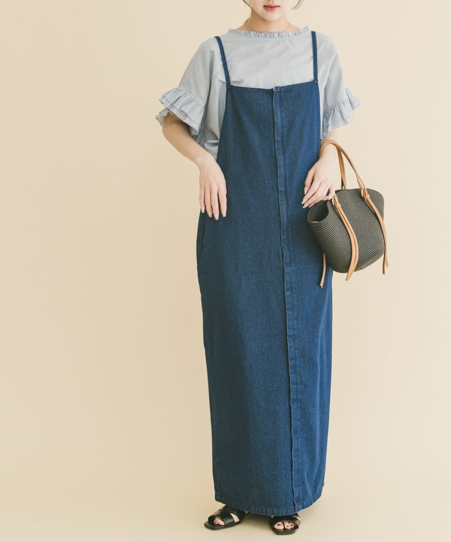 デニムキャミワンピース