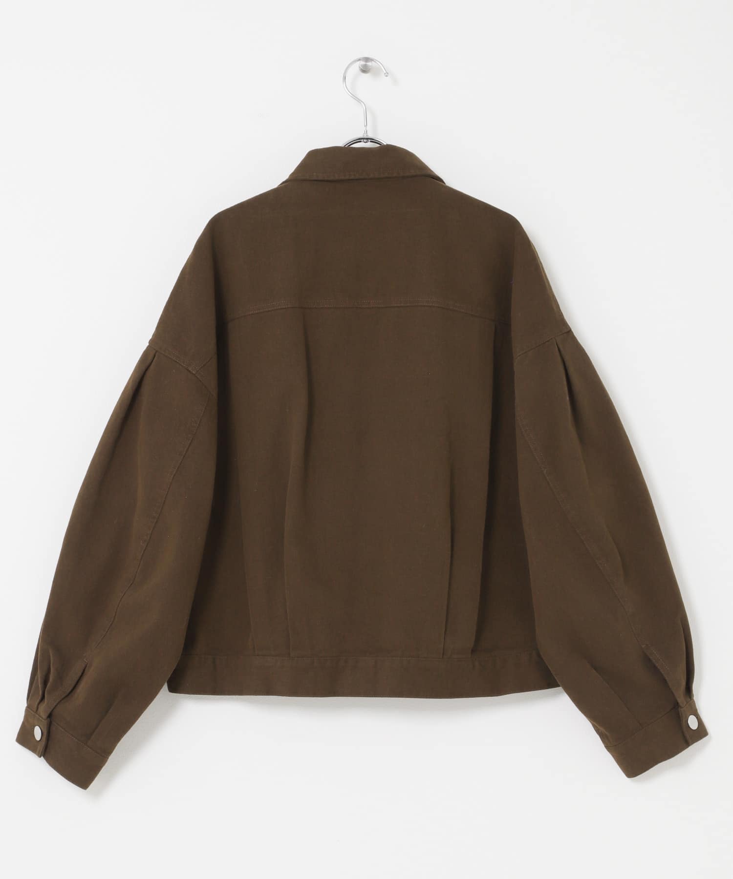 袖ボリュームZIPブルゾン BRN Free