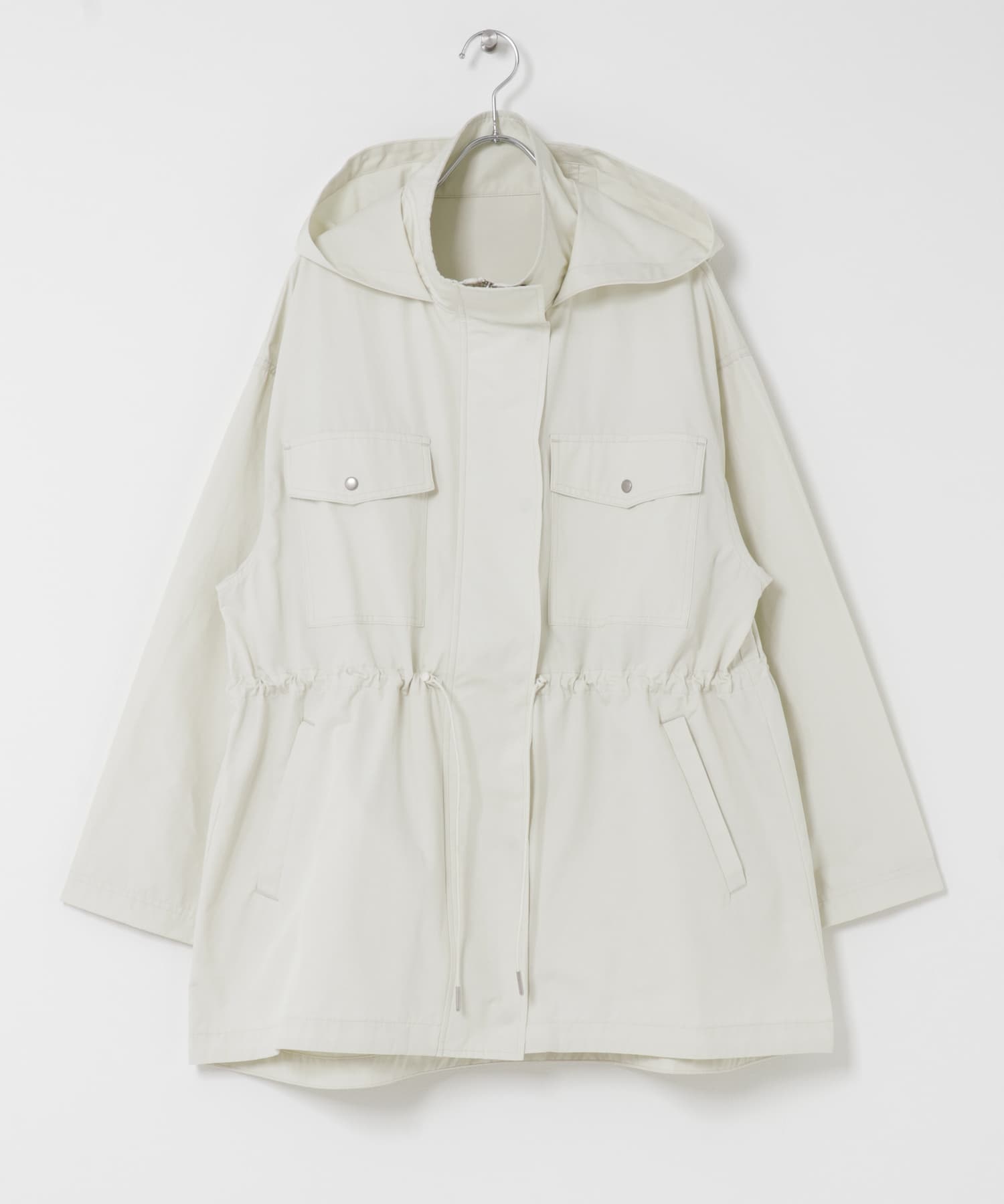 『撥水/イージーケア』ライトフーディーブルゾン ECRU Free