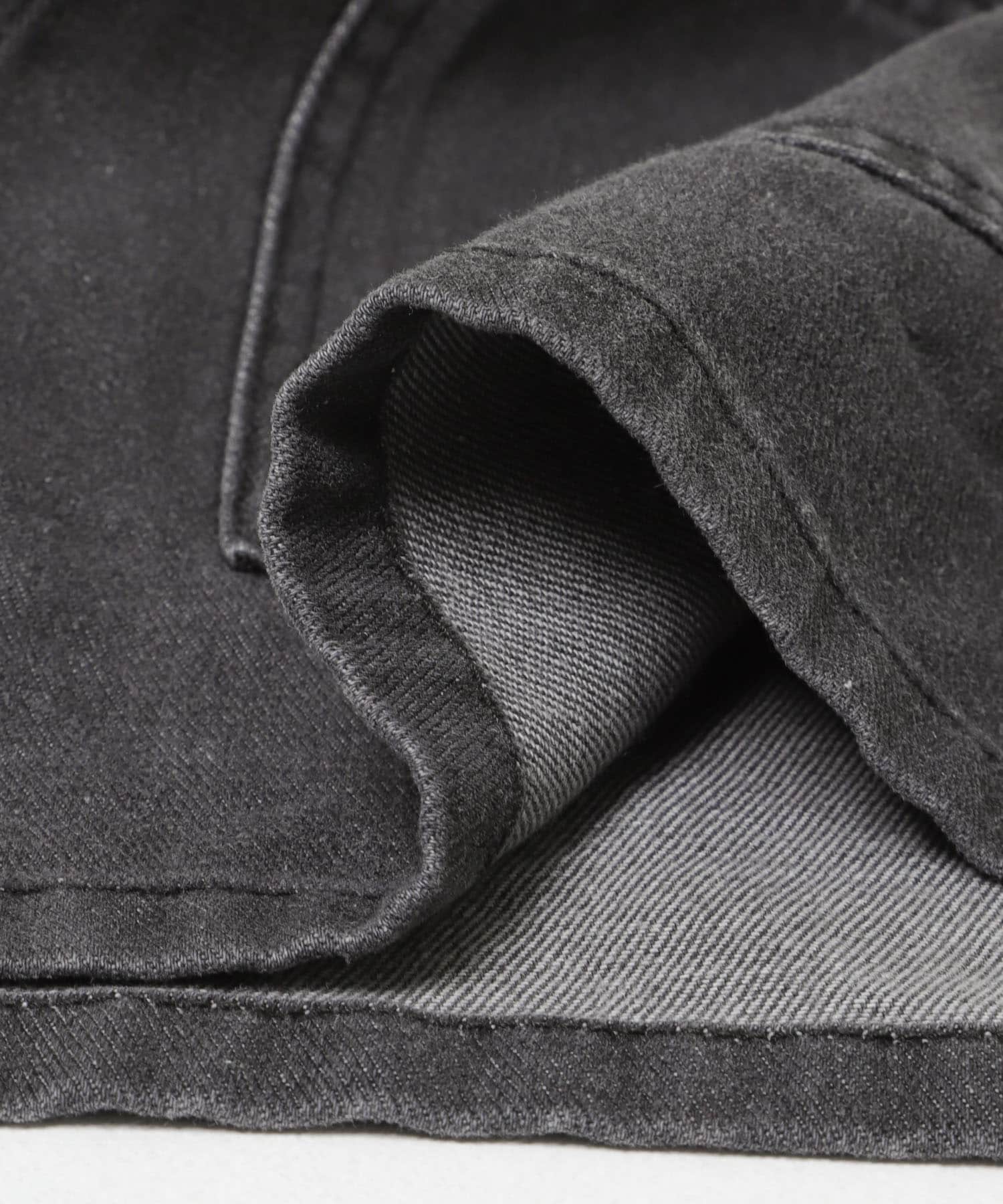 デニムオーバーノーカラージャケット GRY Free