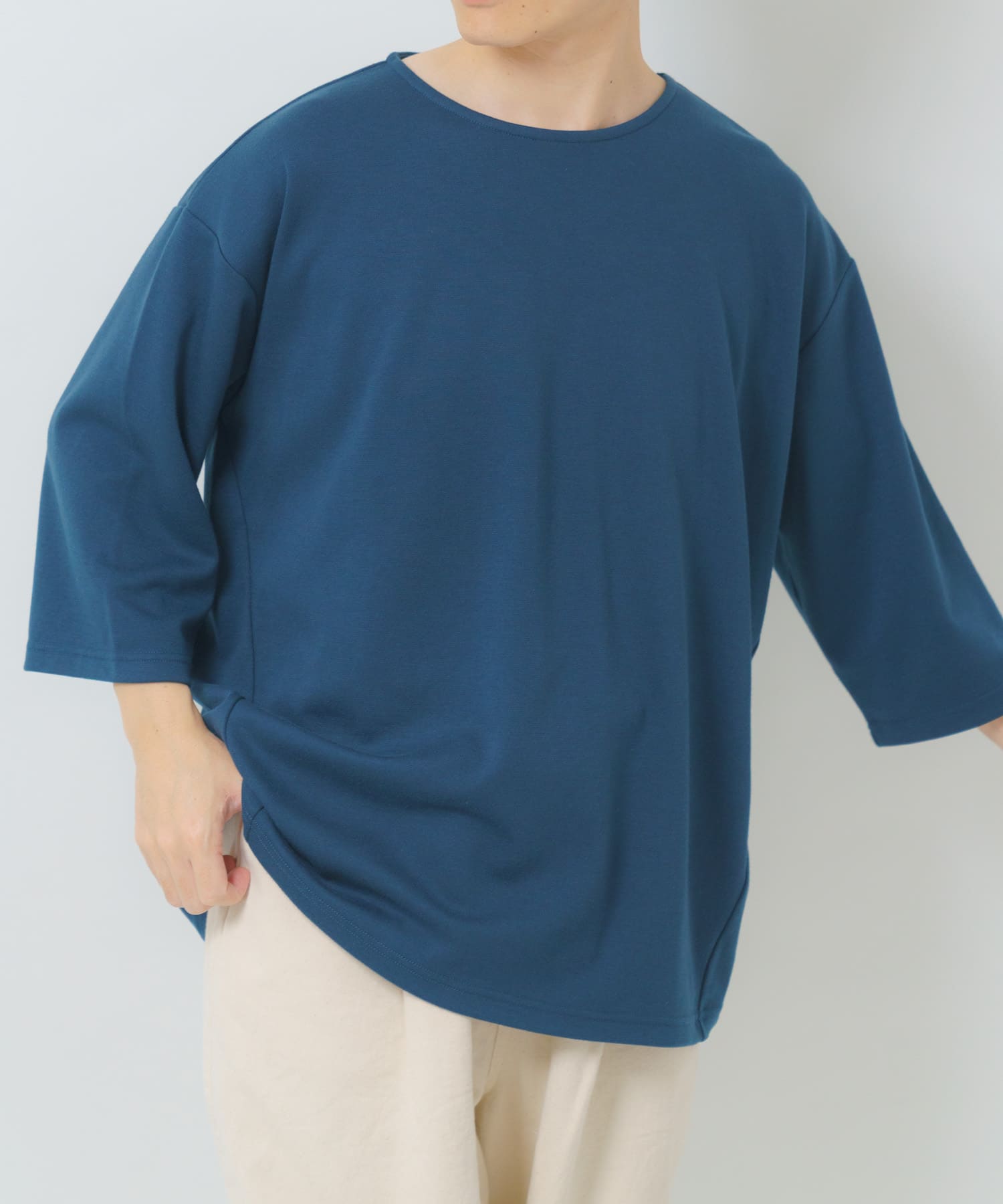 接触冷感 ポンチ 7分袖 Tops