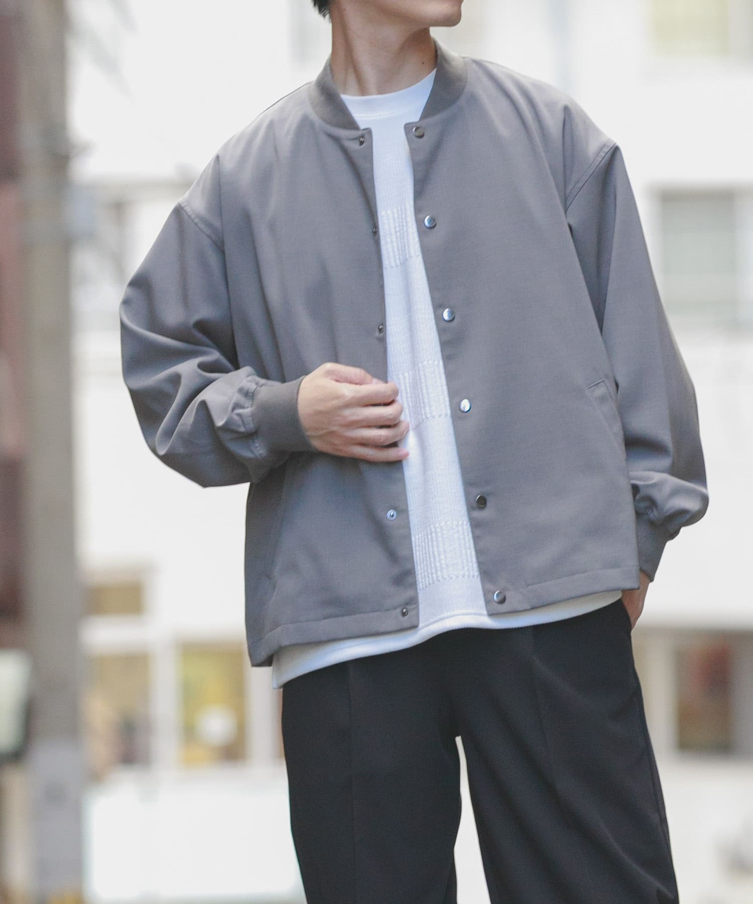 『イージーケア/吸水速乾/接触冷感』高機能ドライタッチスナップブルゾン(楽着シリーズ)