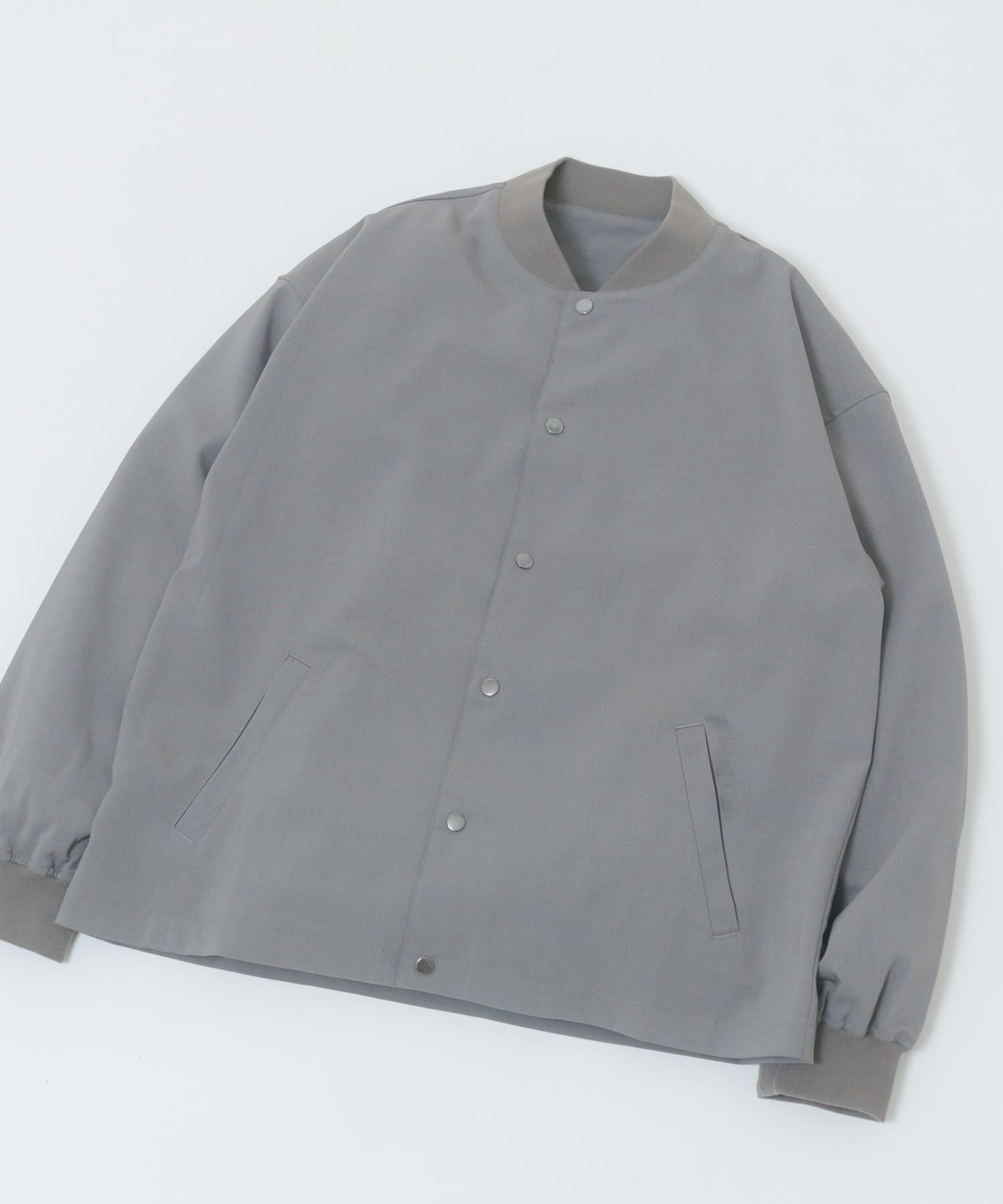 『イージーケア/吸水速乾/接触冷感』高機能ドライタッチスナップブルゾン(楽着シリーズ) GRY L