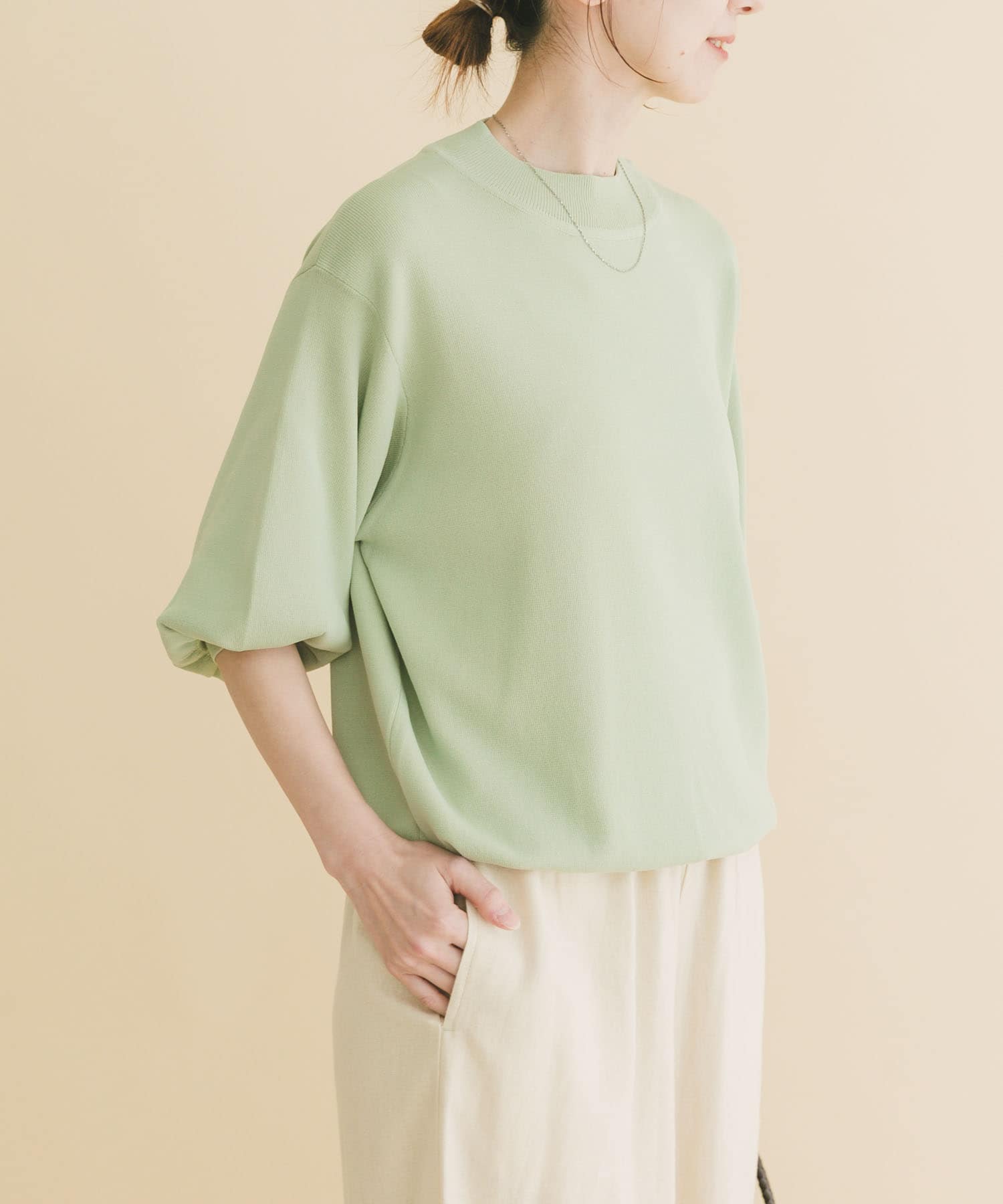 『洗濯可』ソウバリボリュームスリーブニット