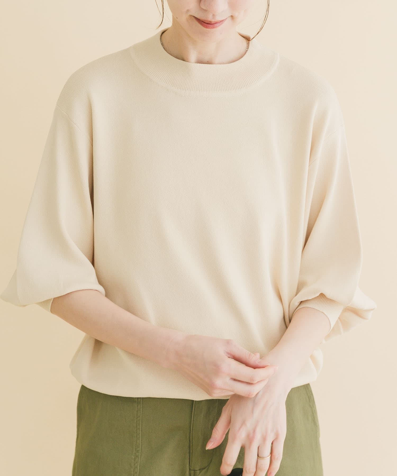 『洗濯可』ソウバリボリュームスリーブニット