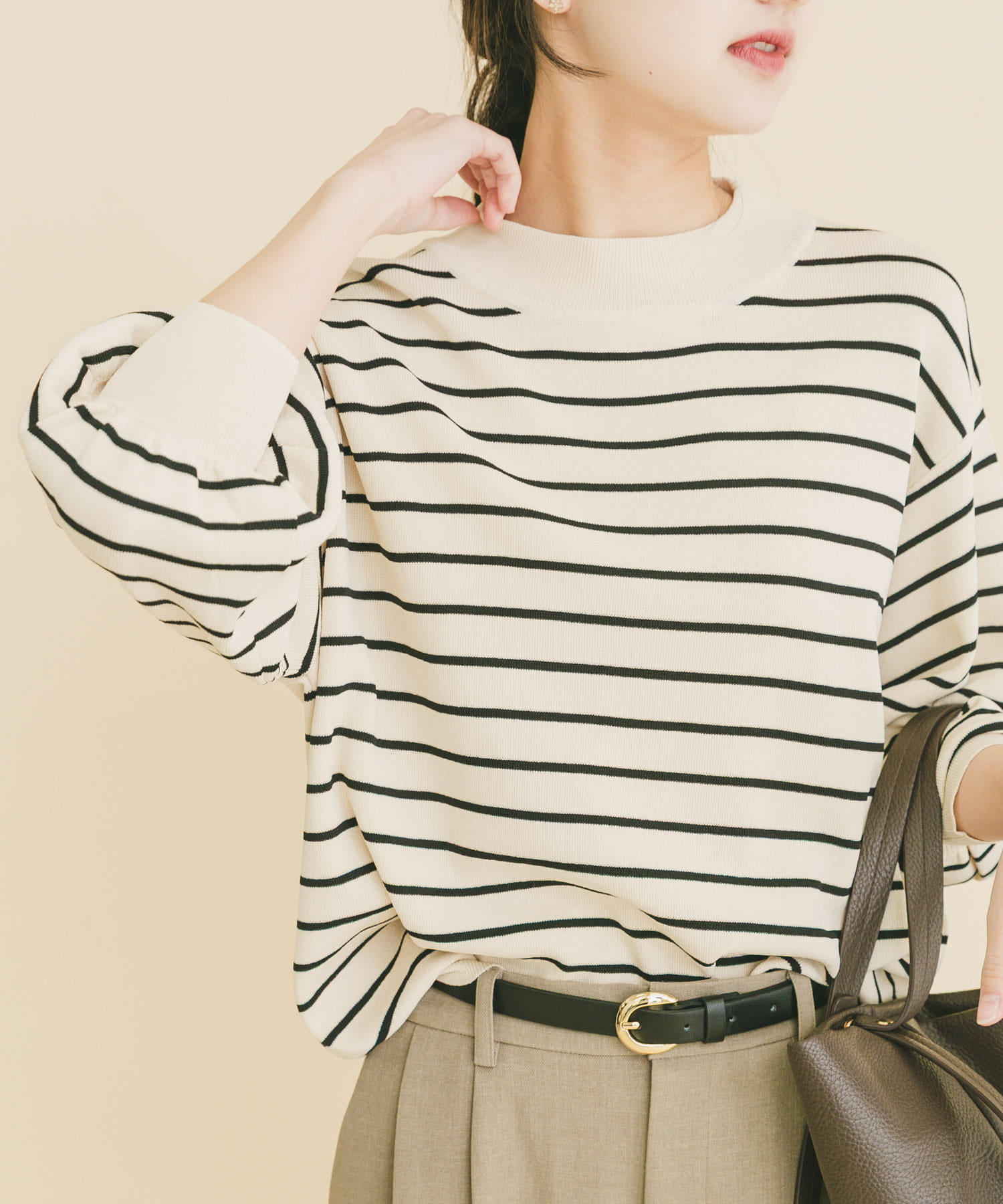 『洗濯可』ソウバリボリュームスリーブニット