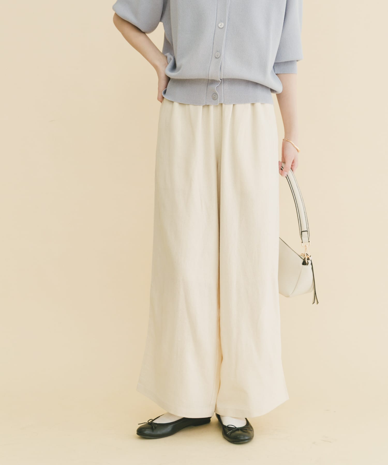 『Sサイズあり』リネンレーヨンワイドパンツ