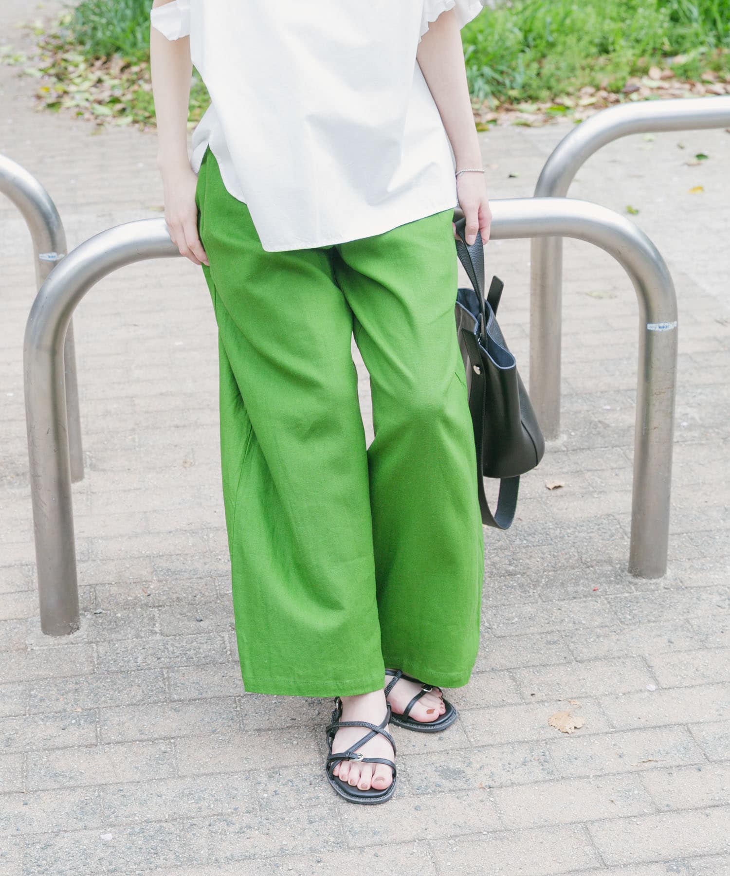 『Sサイズあり』リネンレーヨンワイドパンツ