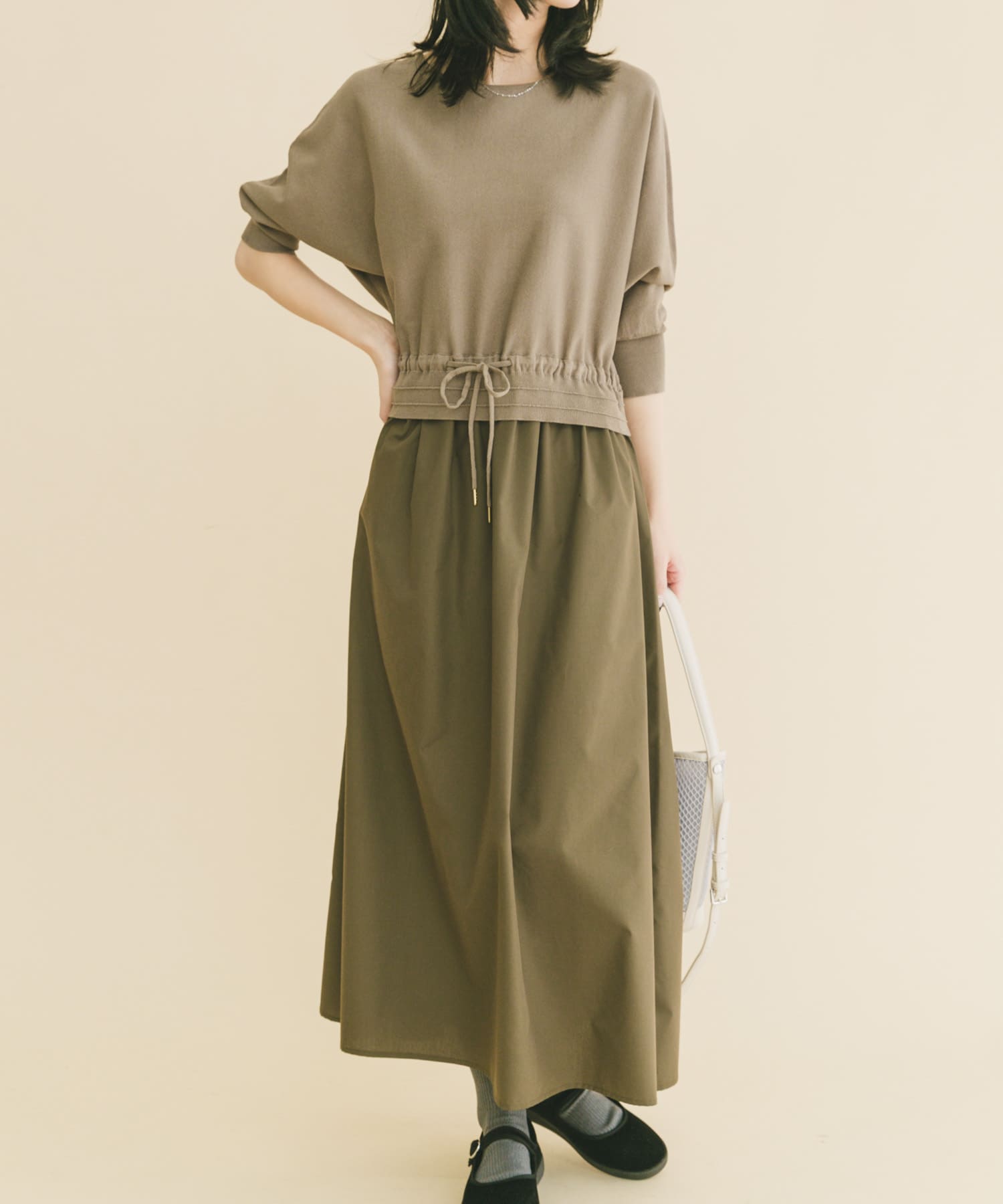 ニットドッキングワンピース