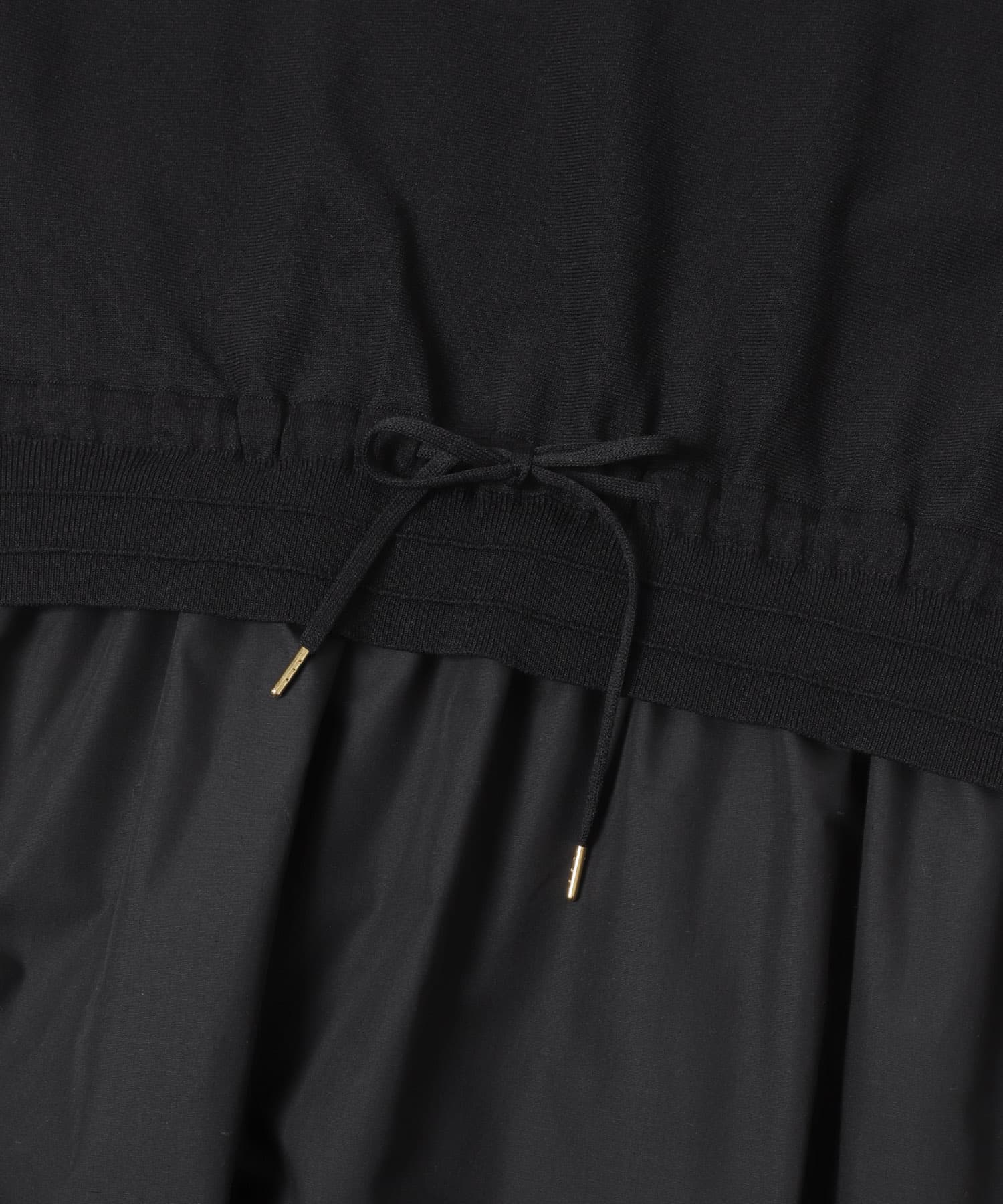 ニットドッキングワンピース BLK Free