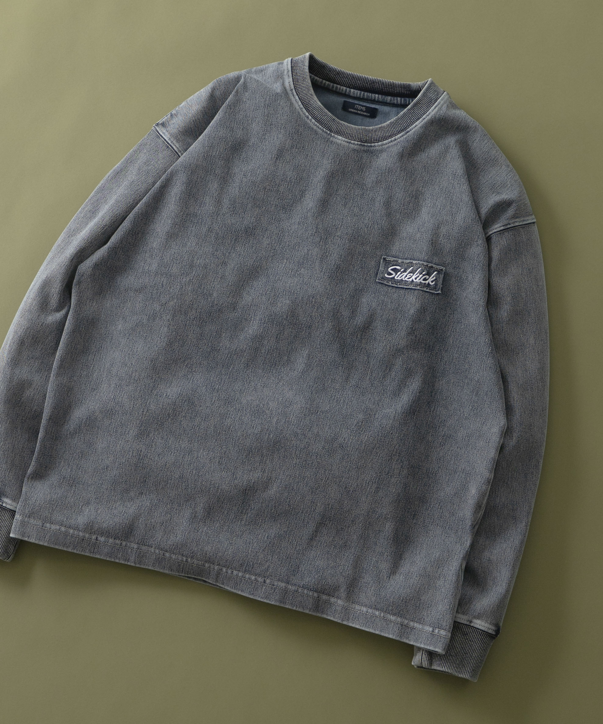 ワンポイント刺繍 カットデニムTops