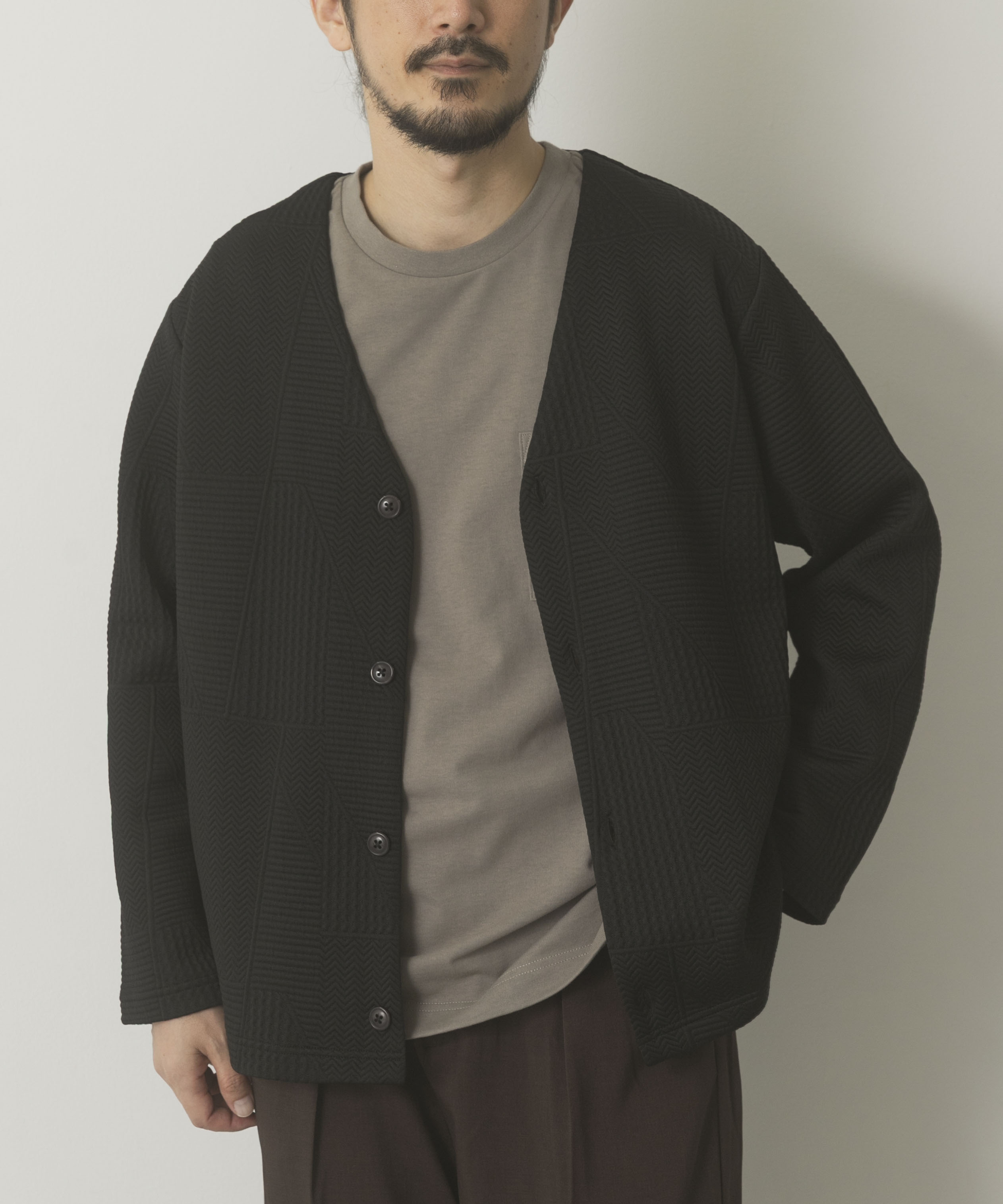 ジオメジャカード カットソーカーディガン