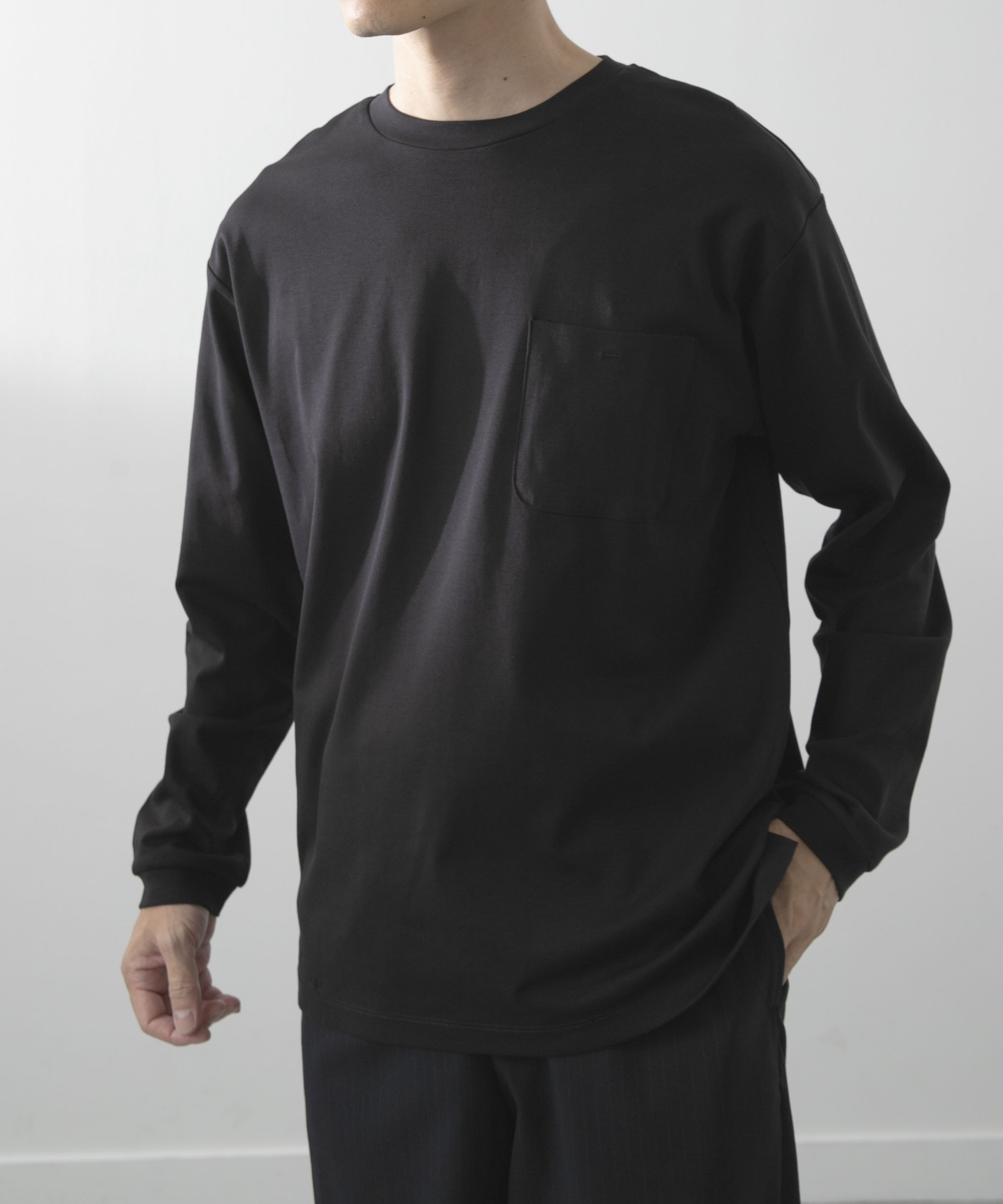 Fine Cotton クルーネック カットソー