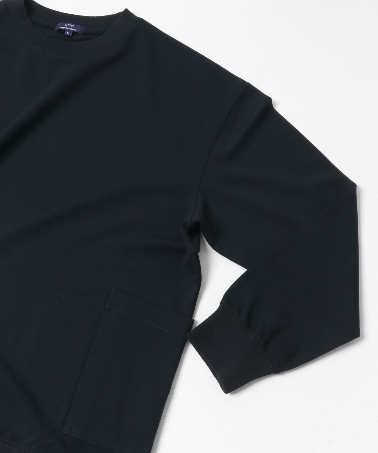 サイドストレージ長袖ポンチTops BLK M