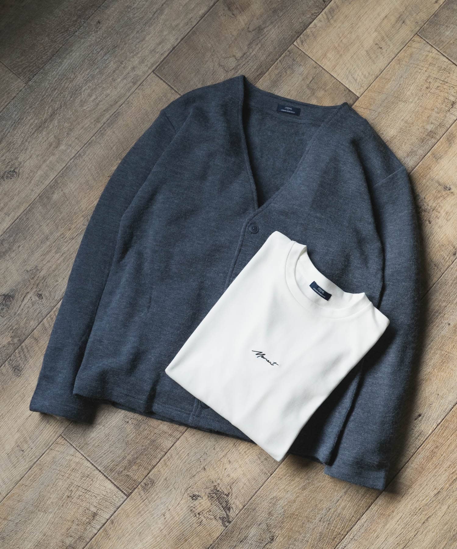 キモウメランジカーディガン＋長袖刺繍Tセット