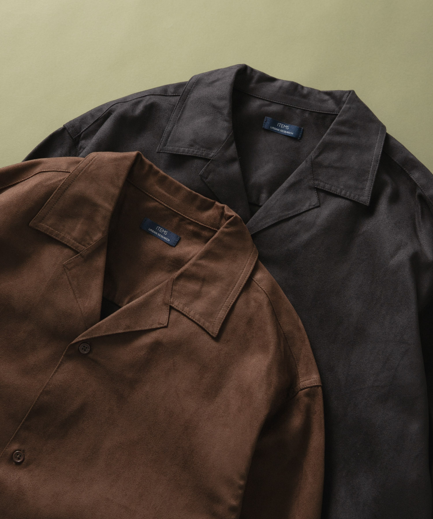 FS Open Collar Shirts BRN L