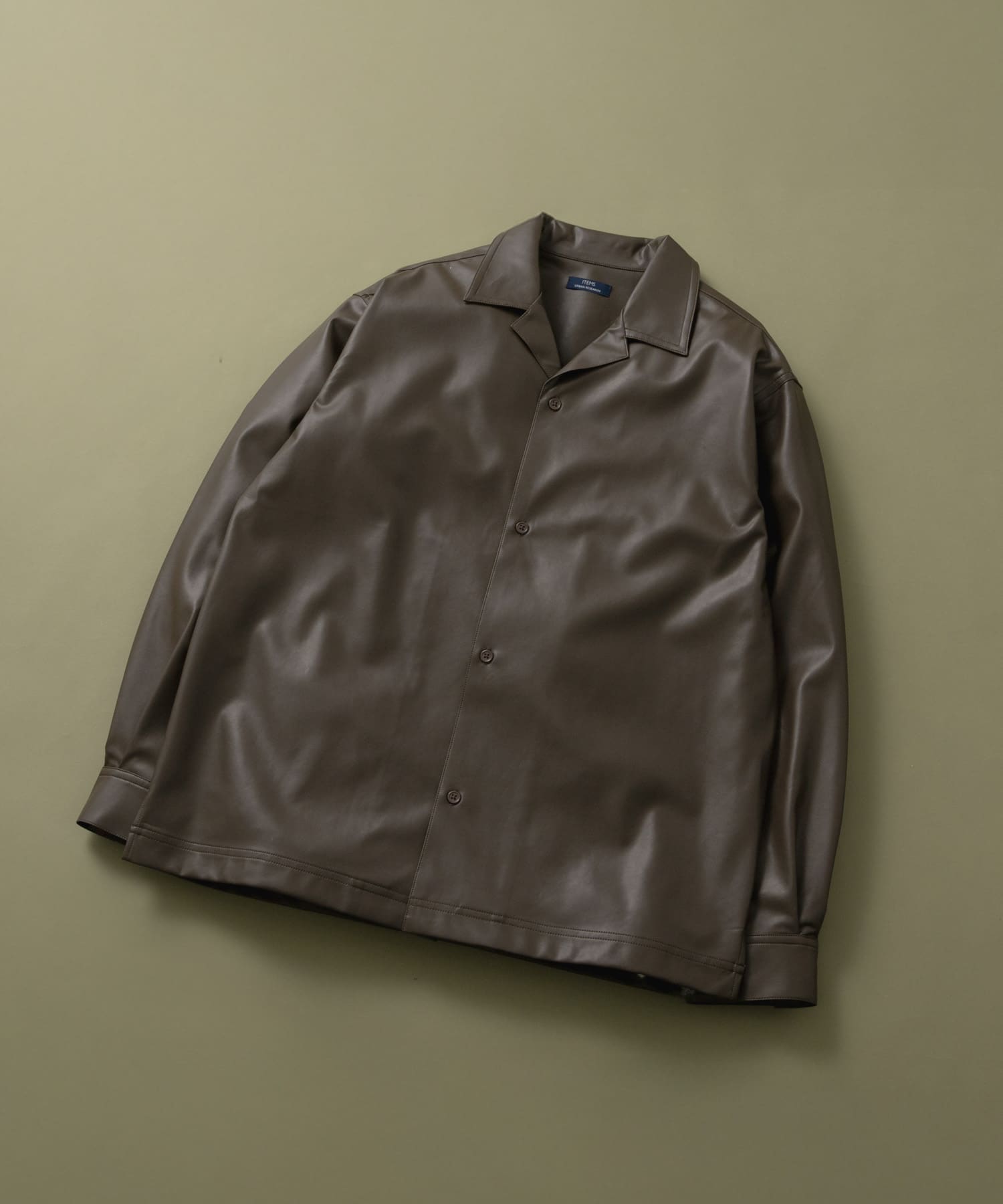 F.L. Open Collar Shirts BRN L