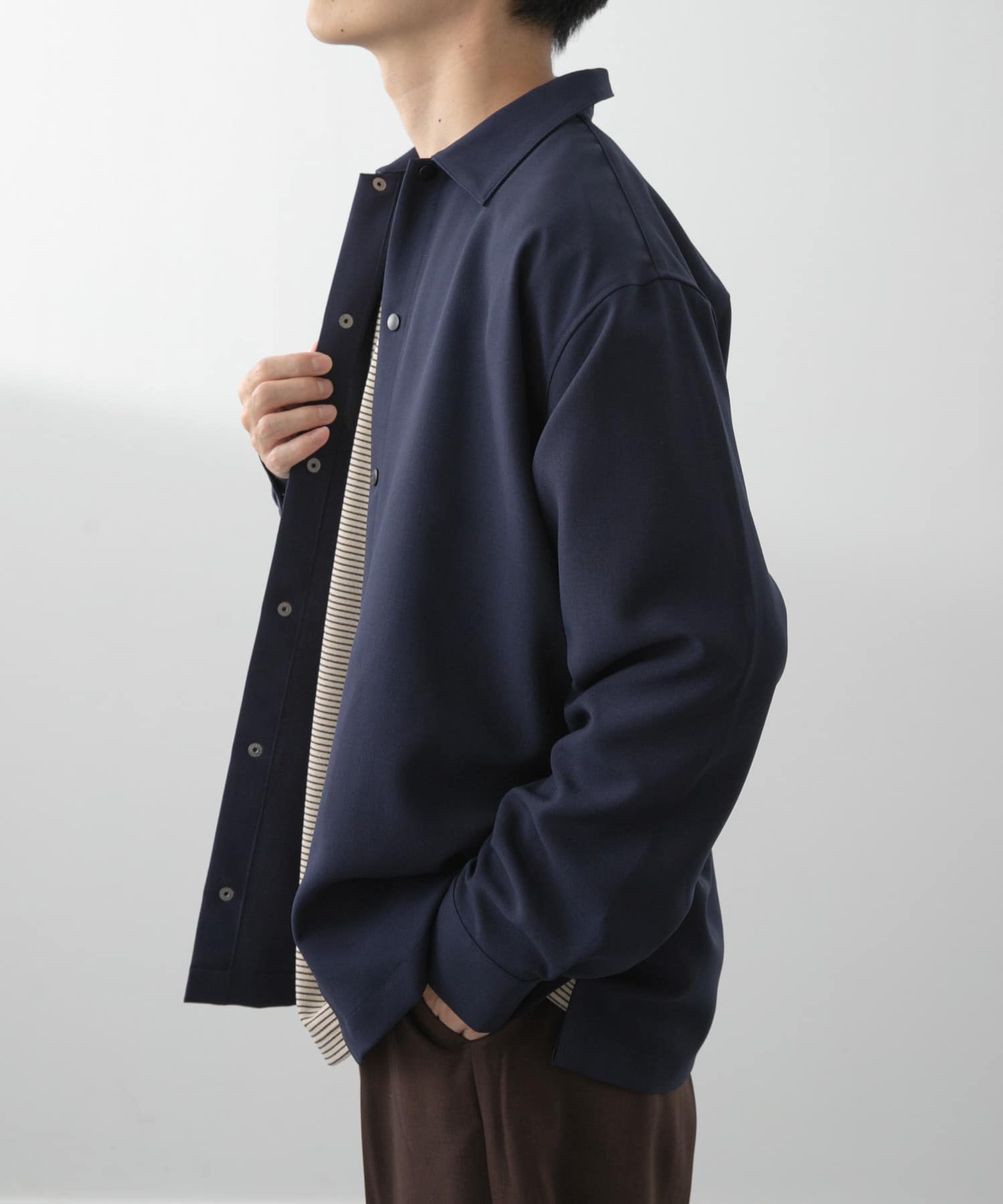 2wayストレッチロングスリーブスナップシャツ(M NVY): トップス｜URBAN