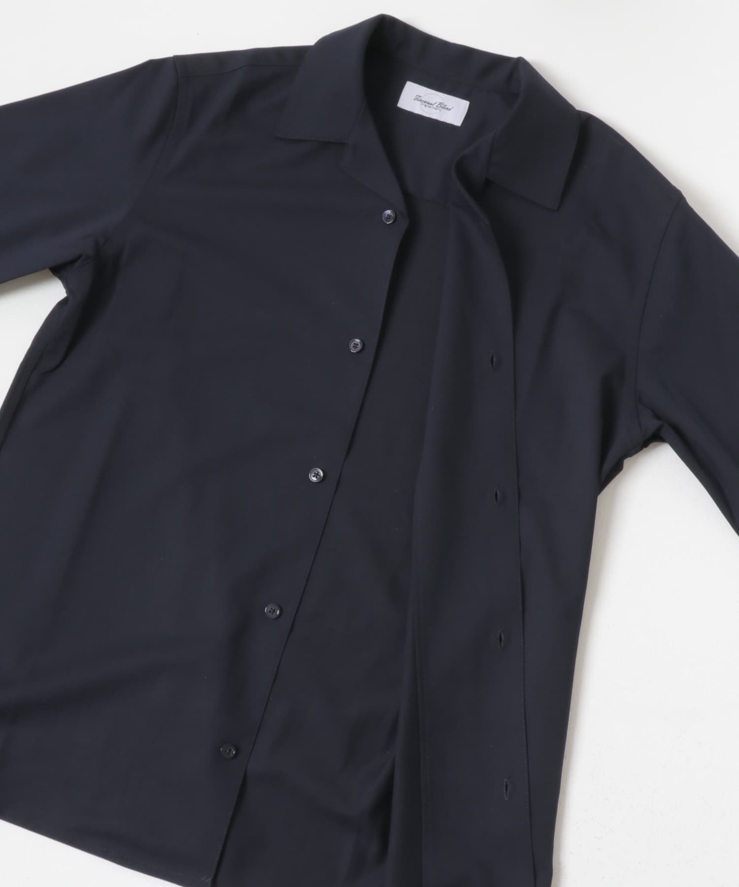 FINE WOOL Blend Shirts NVY M